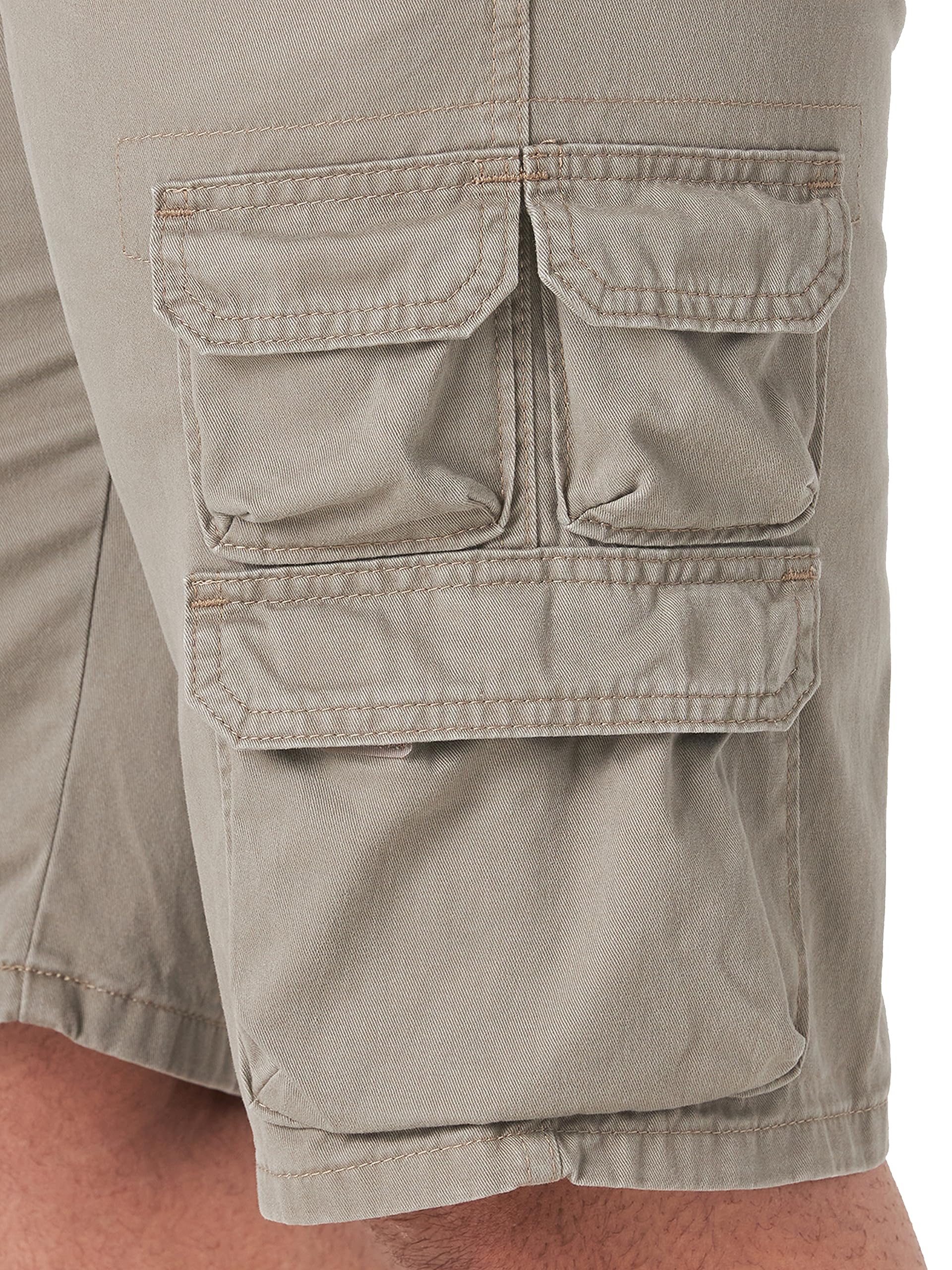 Wrangler Authentics Men's Premium Twill Cargo Shorts - Durable Comfort for Outdoor Adventures, Hiking, Camping & Summer Wear