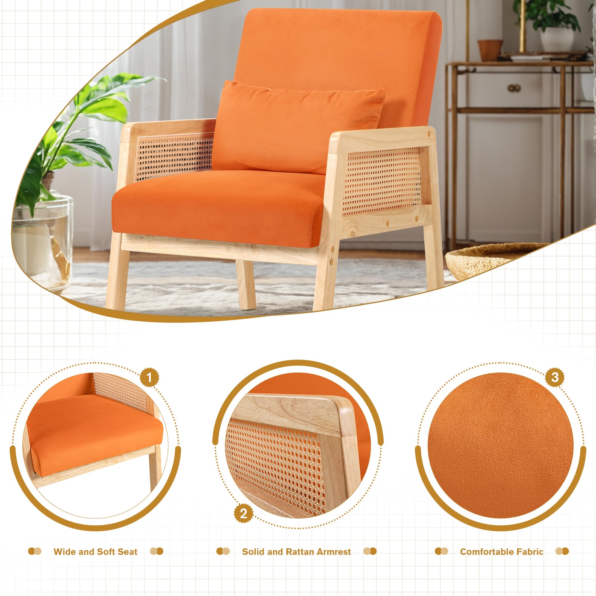 All-Weather Outdoor Rattan Chair Set of 2 - Wicker Patio Armchairs with Comfy Cushions for Deck, Balcony, Backyard & Garden - Durable Weather-Resistant Lounge Furniture for Relaxing, Sunbathing & Entertaining Guests