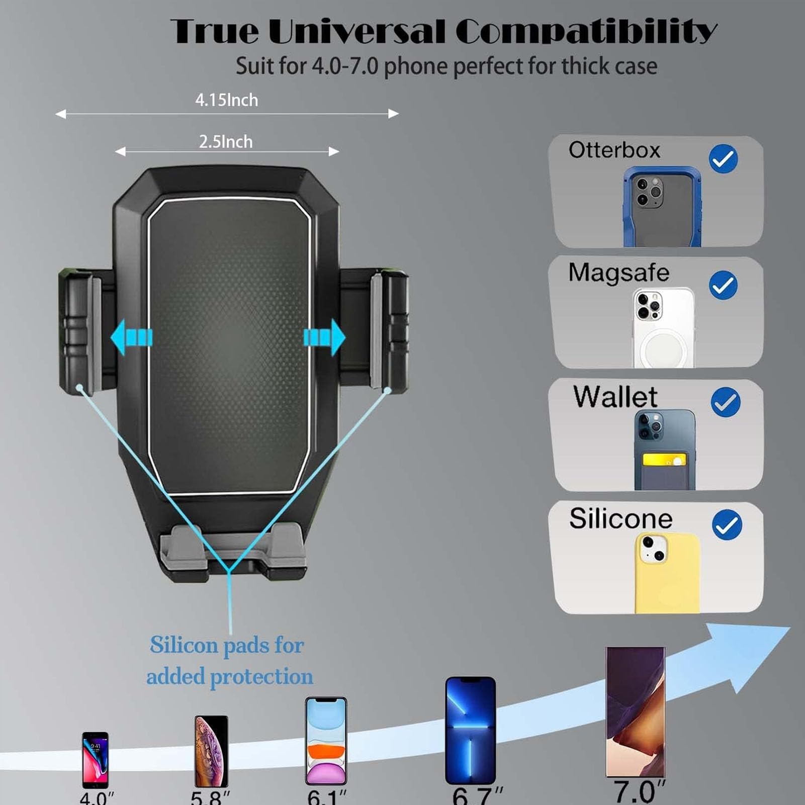 Heavy Duty Truck Phone Mount Holder - 16.9