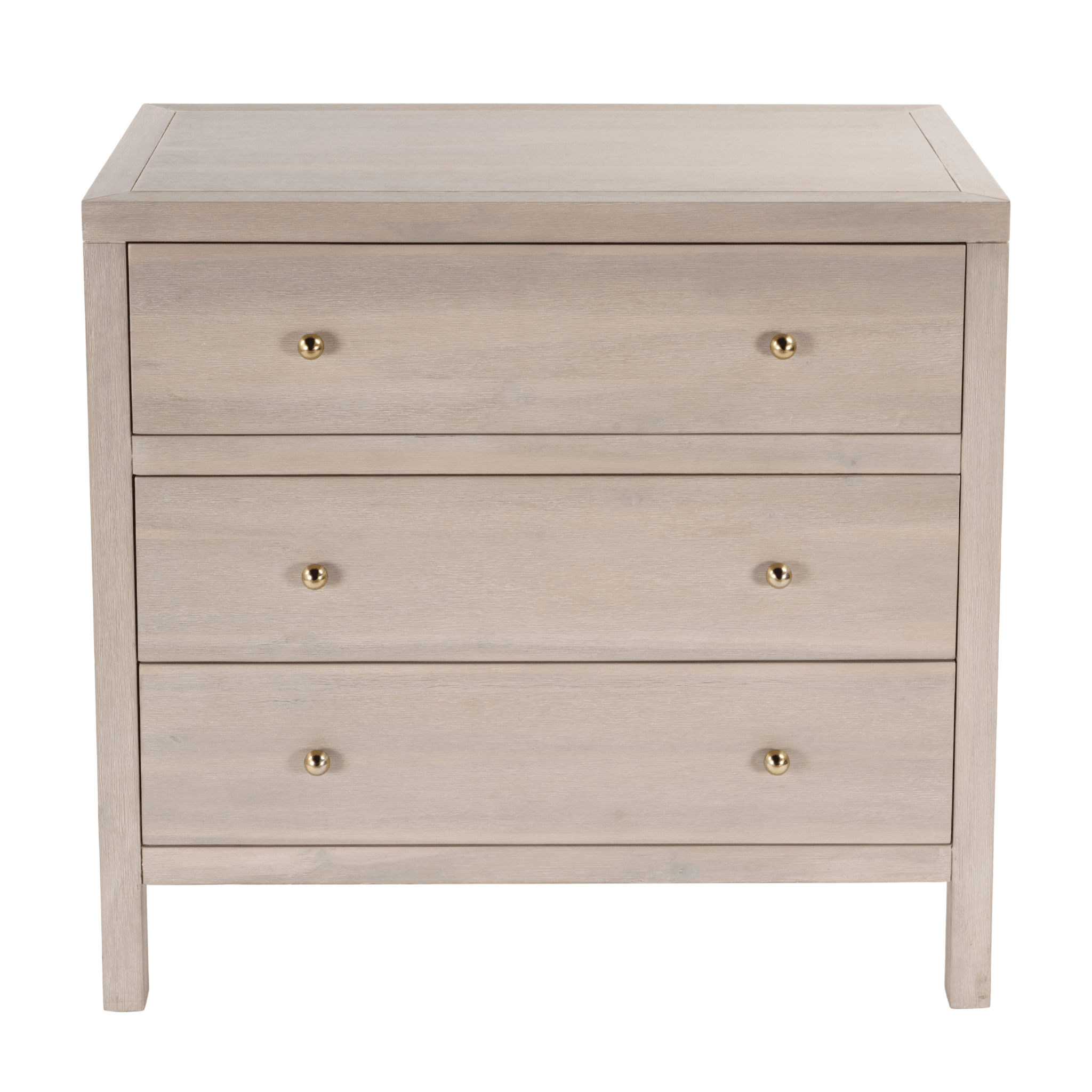 Antique Taupe Three Drawer Dresser - Vintage Wooden Chest of Drawers for Bedroom, Living Room & Office Storage | Perfect for Home Decor & Organizing Clothes, Linens & Accessories