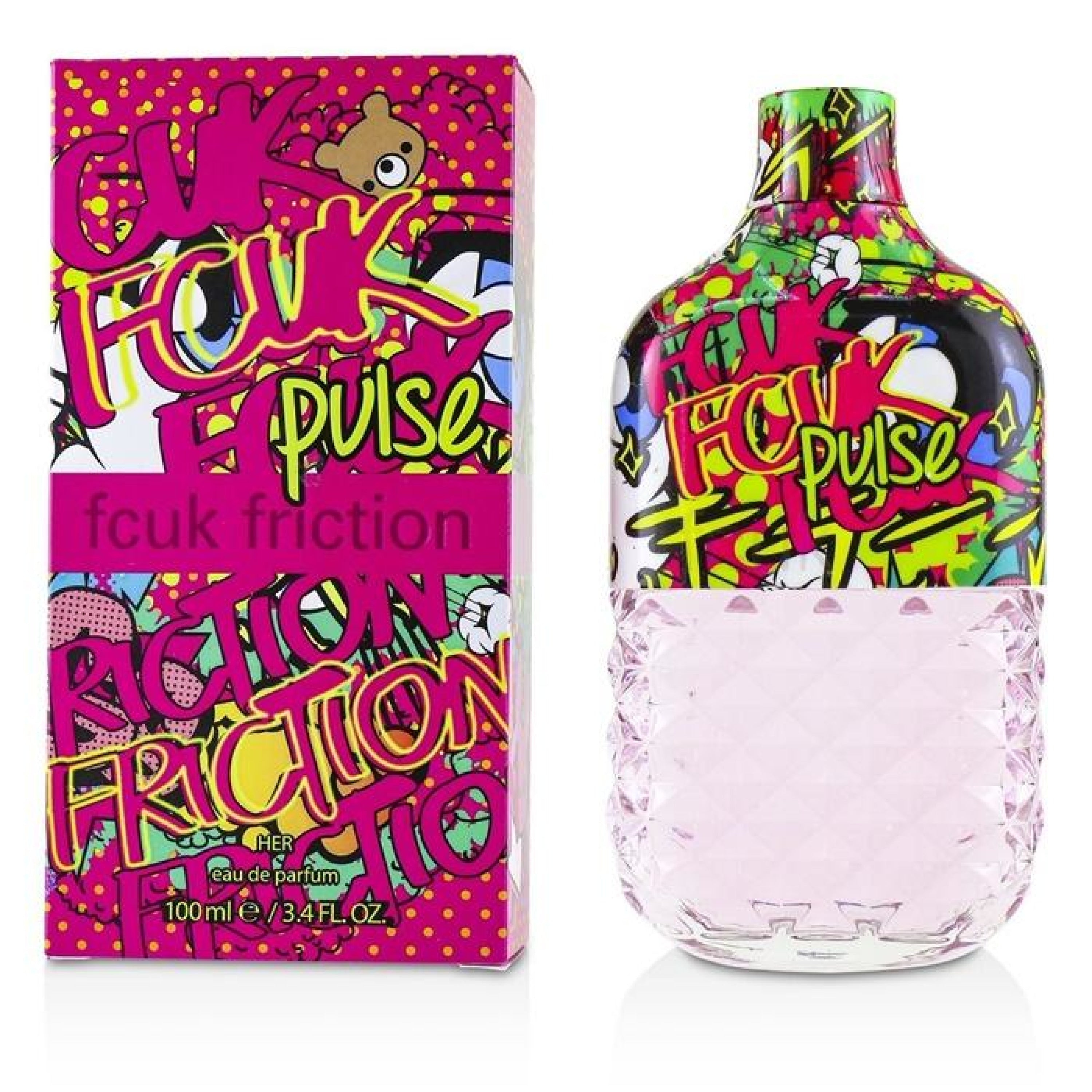 FCUK Friction Pulse 100ML Eau De Parfum Spray for Women - Floral Fruity Perfume, Long-Lasting Fragrance for Date Night & Special Occasions