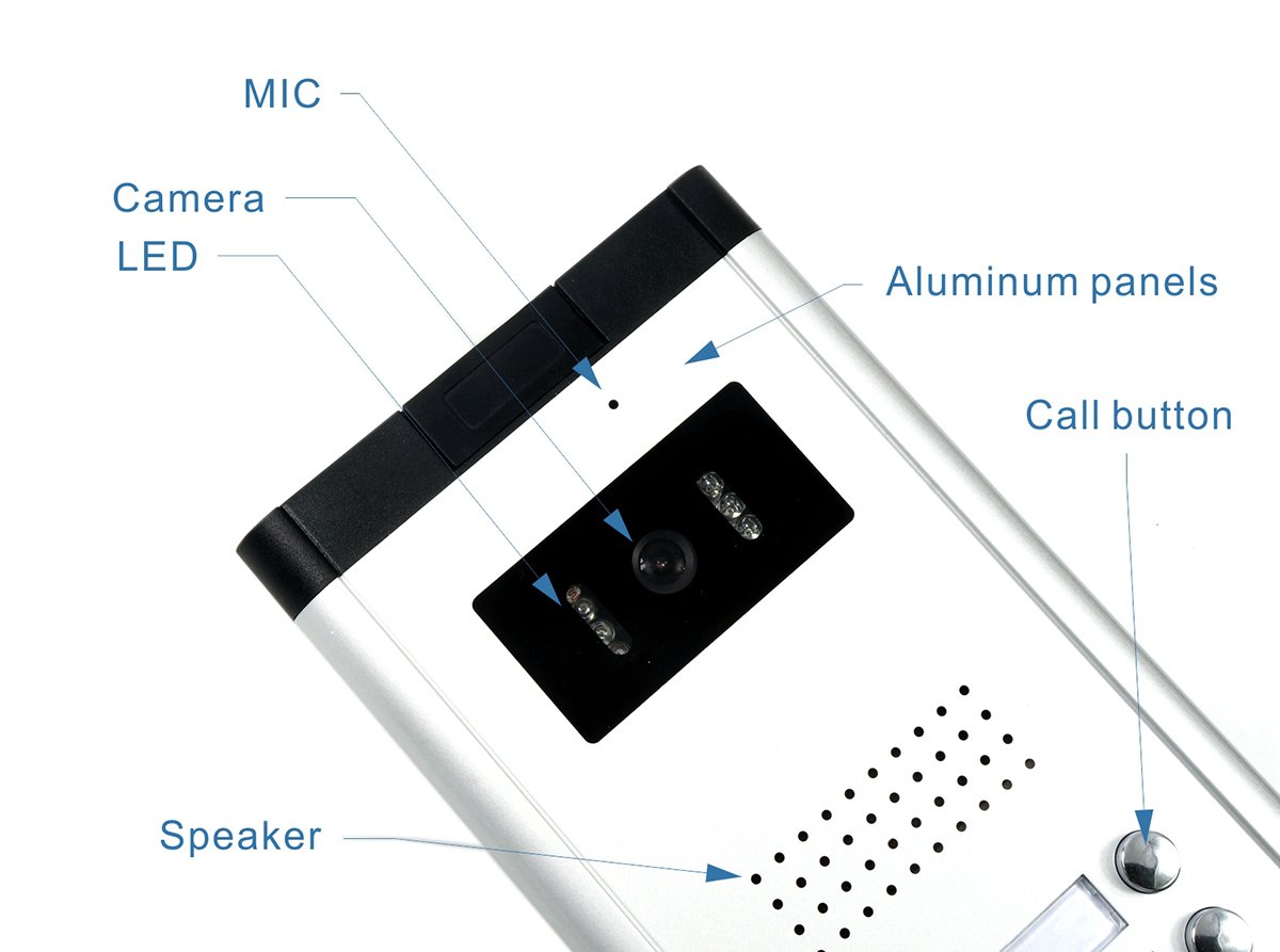 AMOCAM 4-Household Video Intercom System with 7