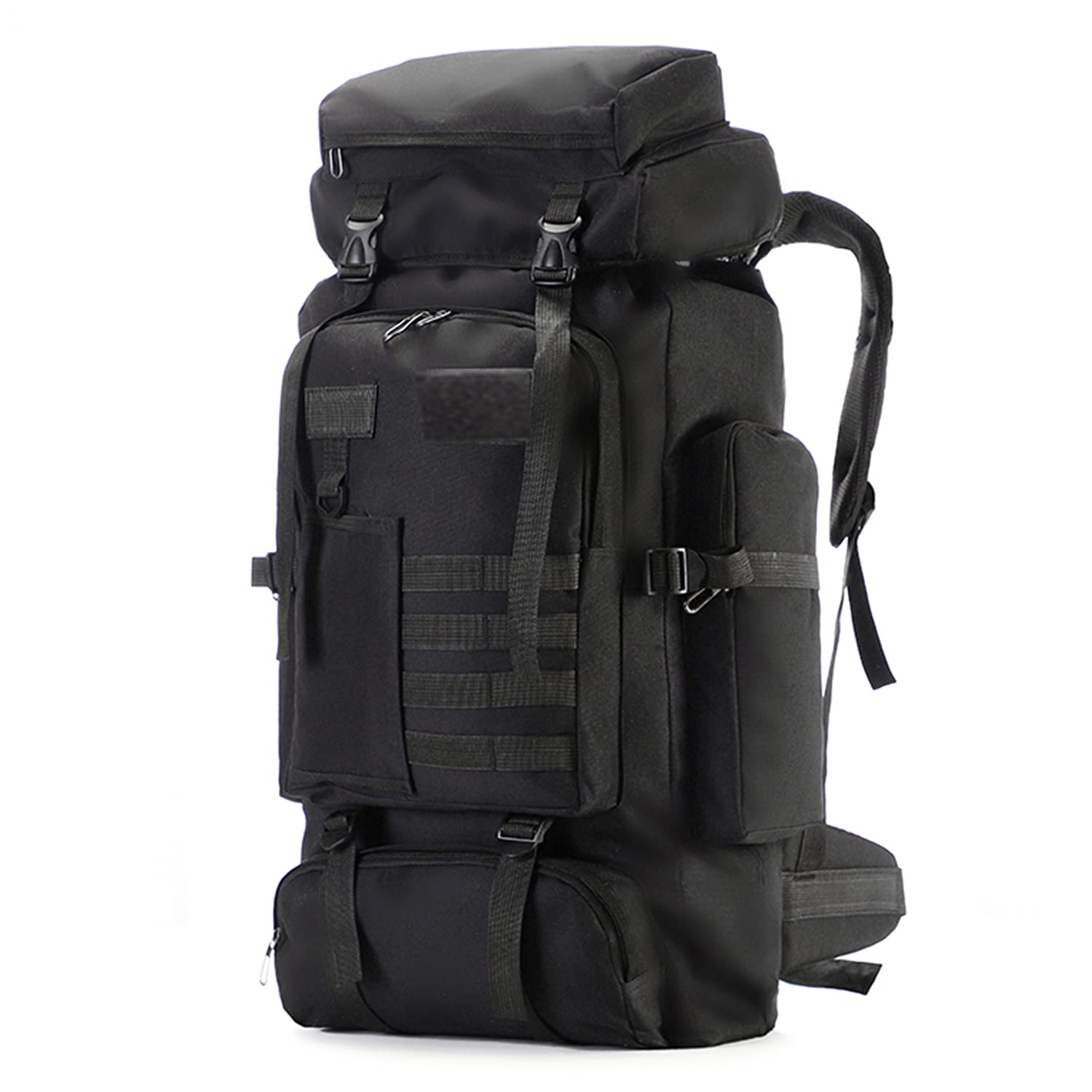 75L Lightweight Waterproof Hiking Backpack - Outdoor Trekking Bag for Camping, Skiing & Tactical Use - Durable Travel Backpack for Men & Women (Black)