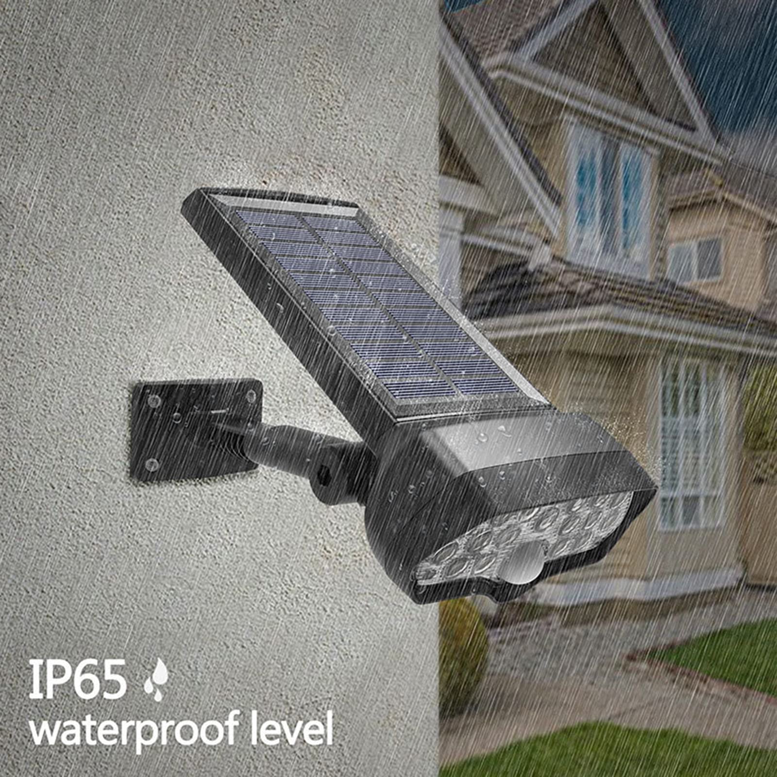 Solar Security Light Outdoor - 360° Adjustable Motion Sensor Solar Powered Wall Light with Dummy Camera for Garden, Door, Pathway, Yard & Garage | Weatherproof LED Night Light for Home Safety & Property Protection