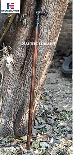 Premium Handcrafted Dragon Wooden Walking Cane for Men - Fashionable & Unique Walking Stick - Ideal for Hiking, Travel, and Elderly Support