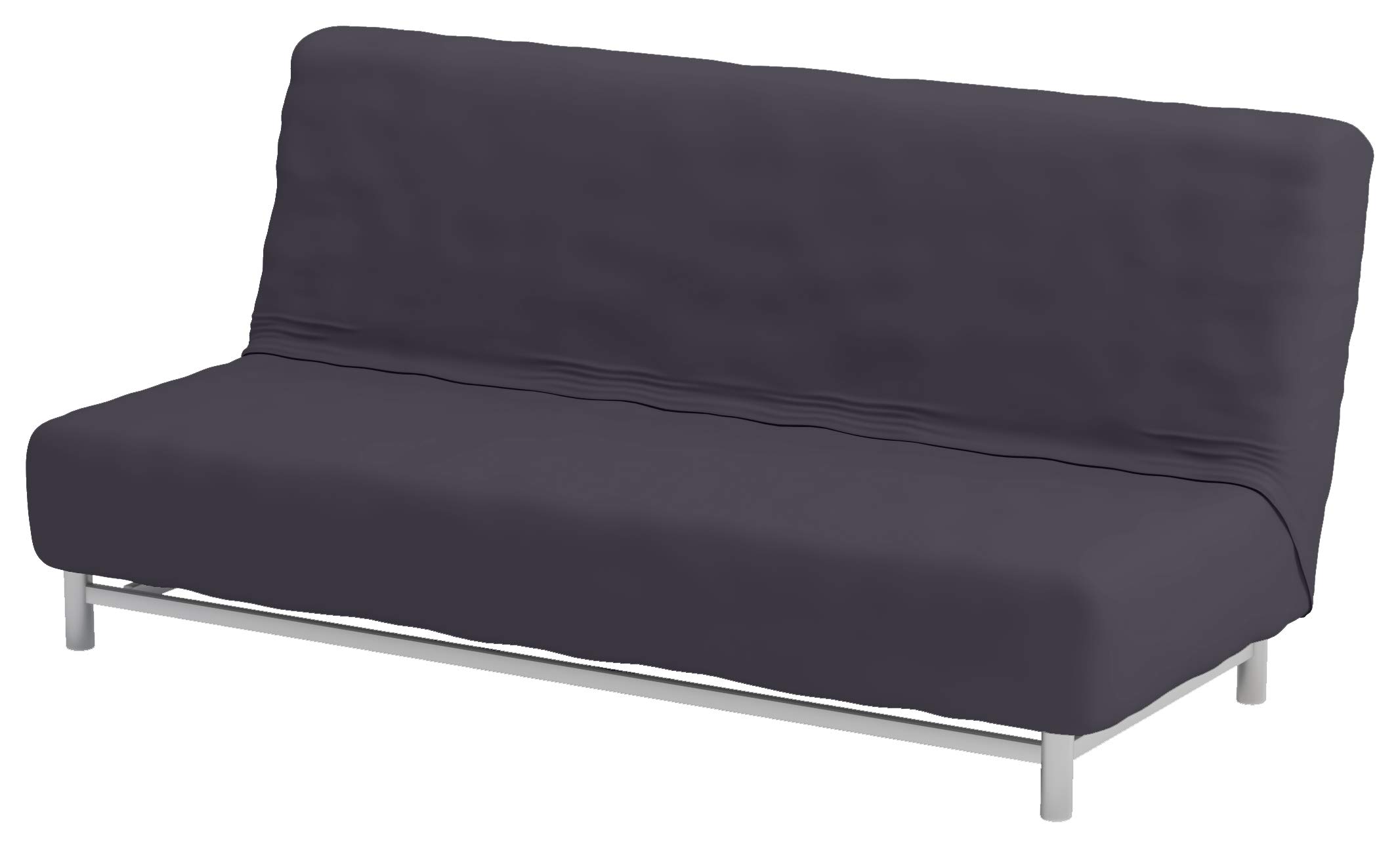 Heavy Cotton Sofa Bed Cover Replacement for IKEA Beddinge Lovas Sleeper - Dark Gray Futon Slipcover | Durable & Breathable Fabric for Living Room, Guest Room & Small Spaces