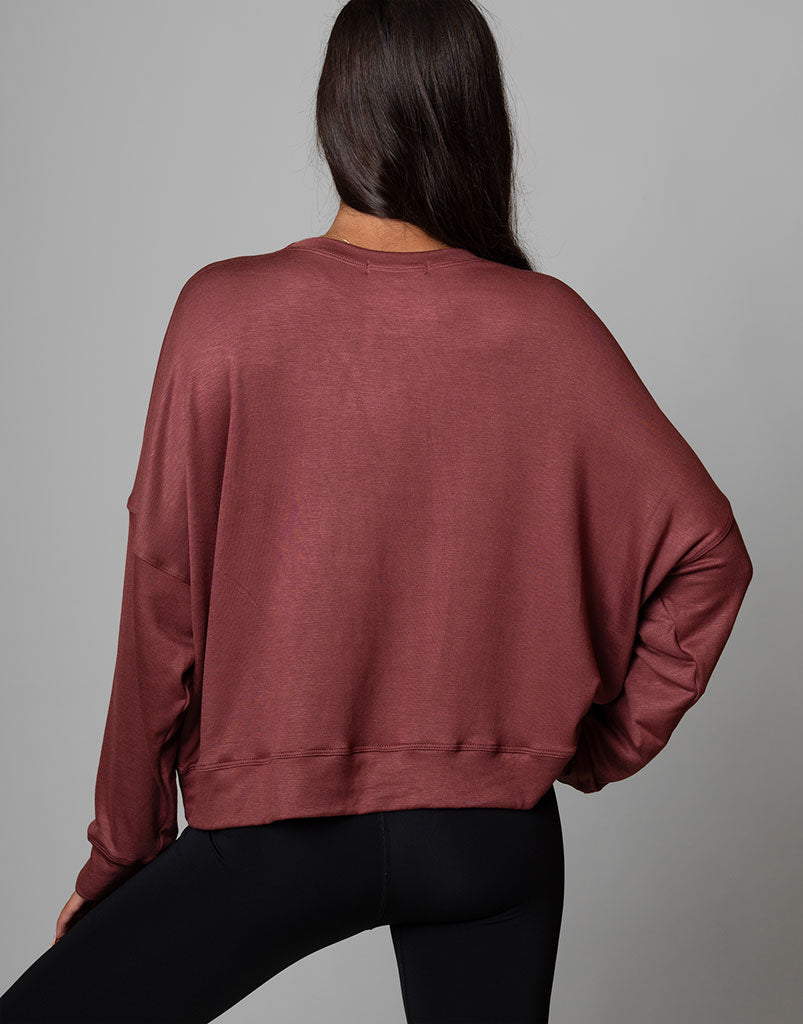 Cozy Weekend Pullover Sweater in Sienna Brown - Perfect for Casual Outings, Lounging & Fall Layering