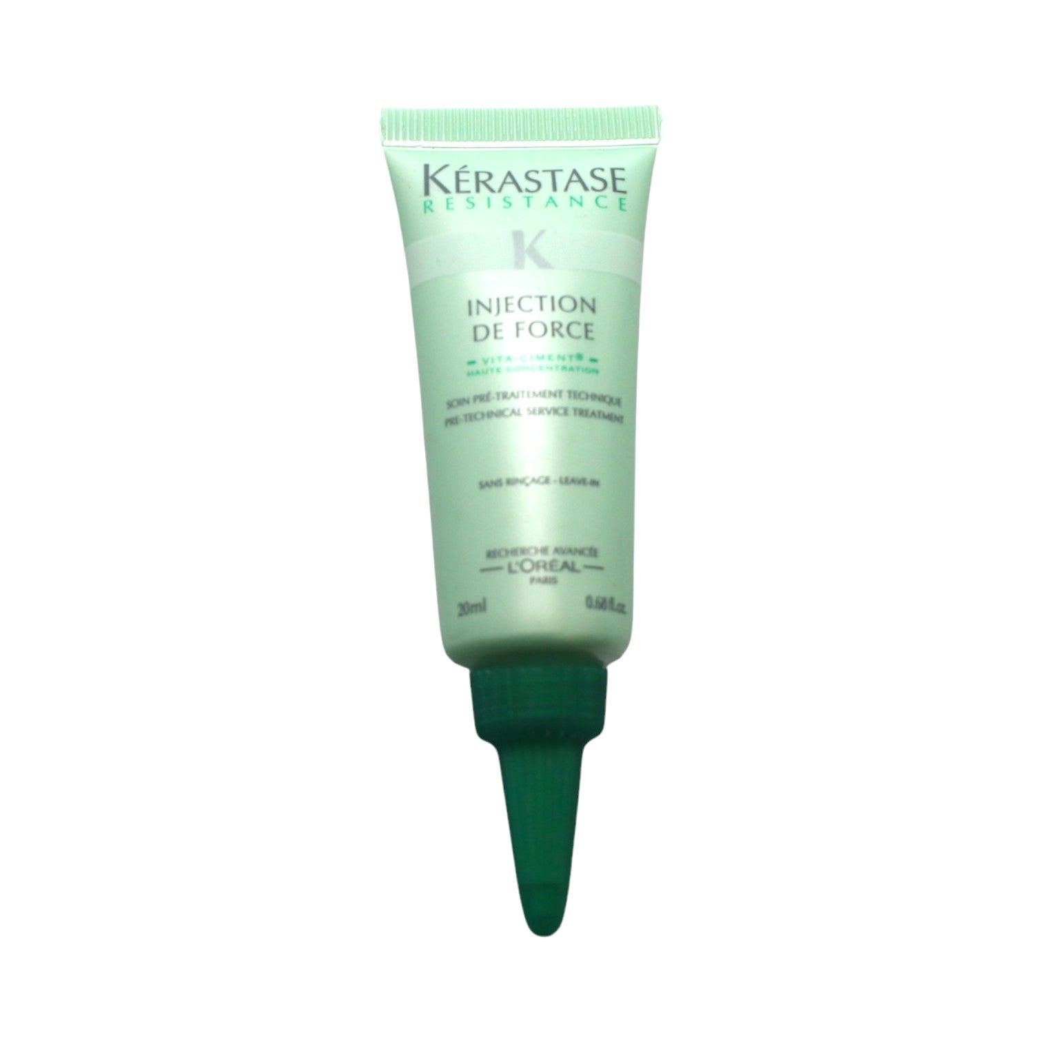 Kerastase Resistance Injection De Force Hair Treatment 0.68 oz - Intense Repair for Damaged Hair - Single Use Ampoule for Stronger, Healthier Hair - Perfect for Salon Treatments & Home Hair Care Routines