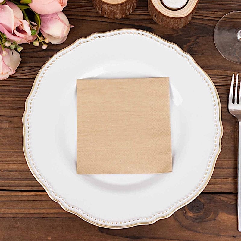 50 Soft 2-Ply Disposable Paper Napkins for Dinner, Cocktail Parties & Events - Premium Quality Tableware for Home, Restaurants & Catering