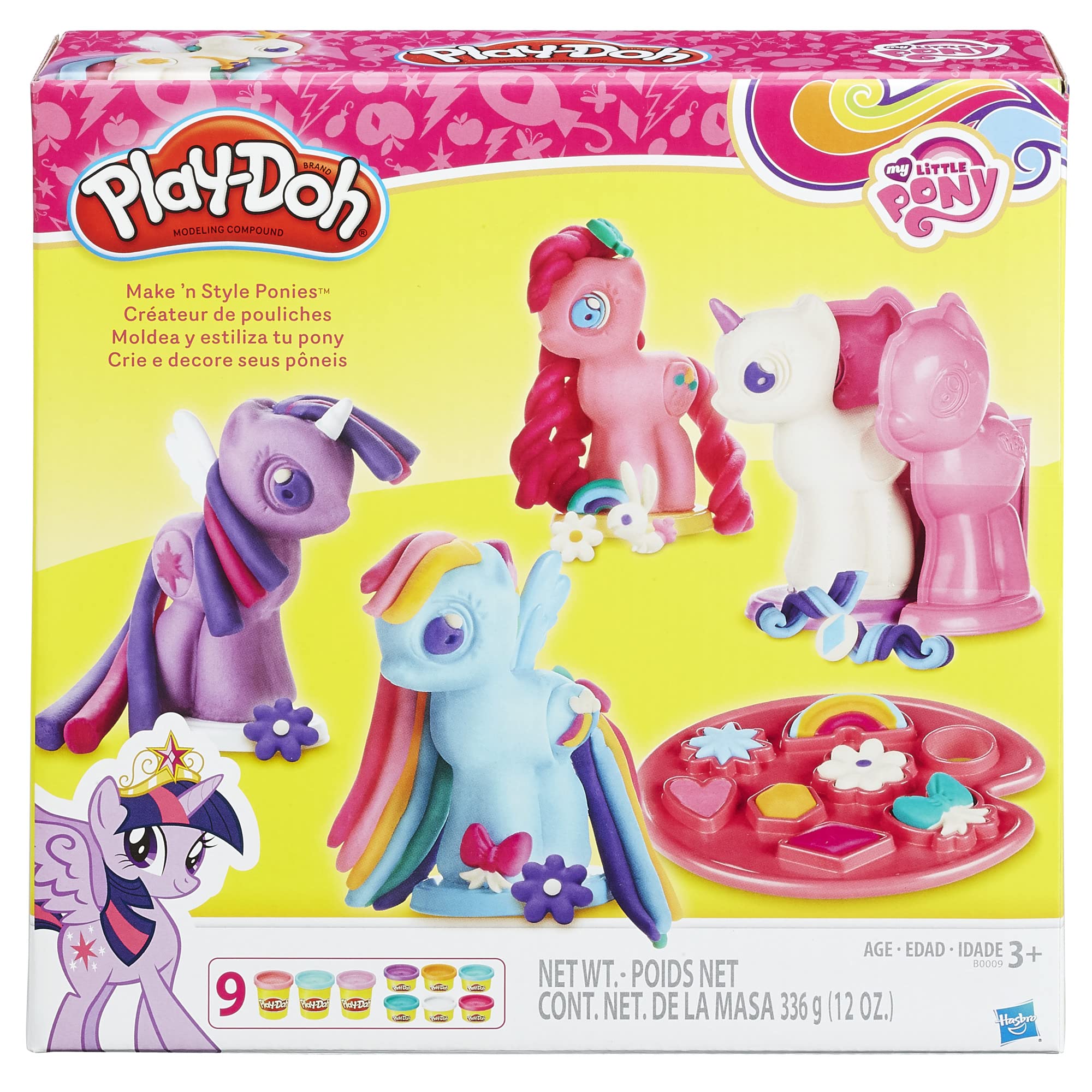 My Little Pony Play-Doh Make 'n Style Ponies Set - Creative Modeling Clay Toy for Kids Ages 2+ (Amazon Exclusive) - Perfect for Birthday Gifts & Pretend Play