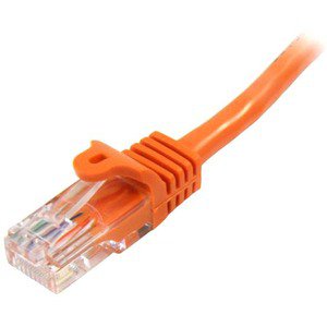 10m Orange Cat5e Ethernet Patch Cable with Snagless RJ45 Connectors - High-Speed Internet Cable for Home Office, Gaming, and Networking Setup