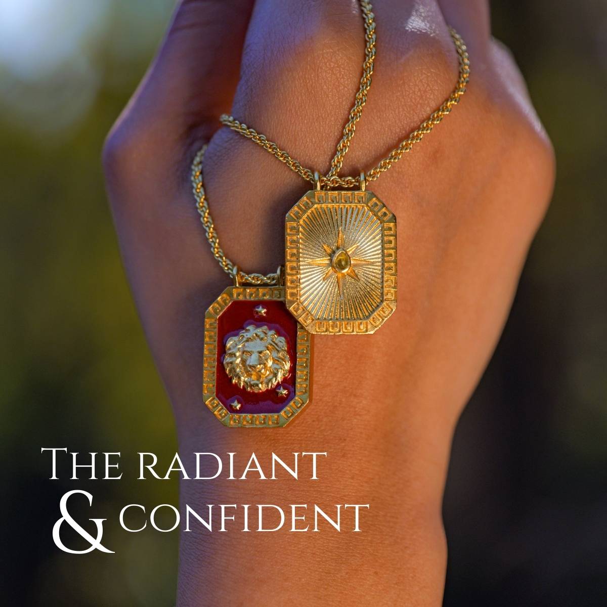 Leo Zodiac Sign Reversible Pendant Necklace with Genuine Peridot Gemstone - Perfect for Birthdays, Gifts & Spiritual Jewelry Lovers