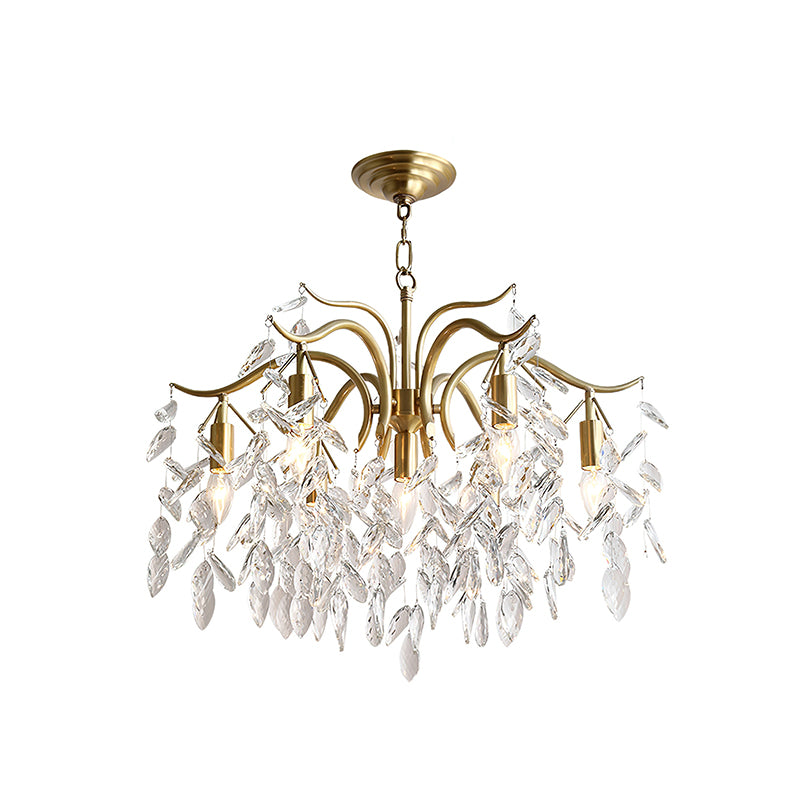 Dorale Chandelier - Modern Crystal Ceiling Light Fixture for Dining Room & Living Room | Elegant Lighting for Home Decor & Wedding Venues