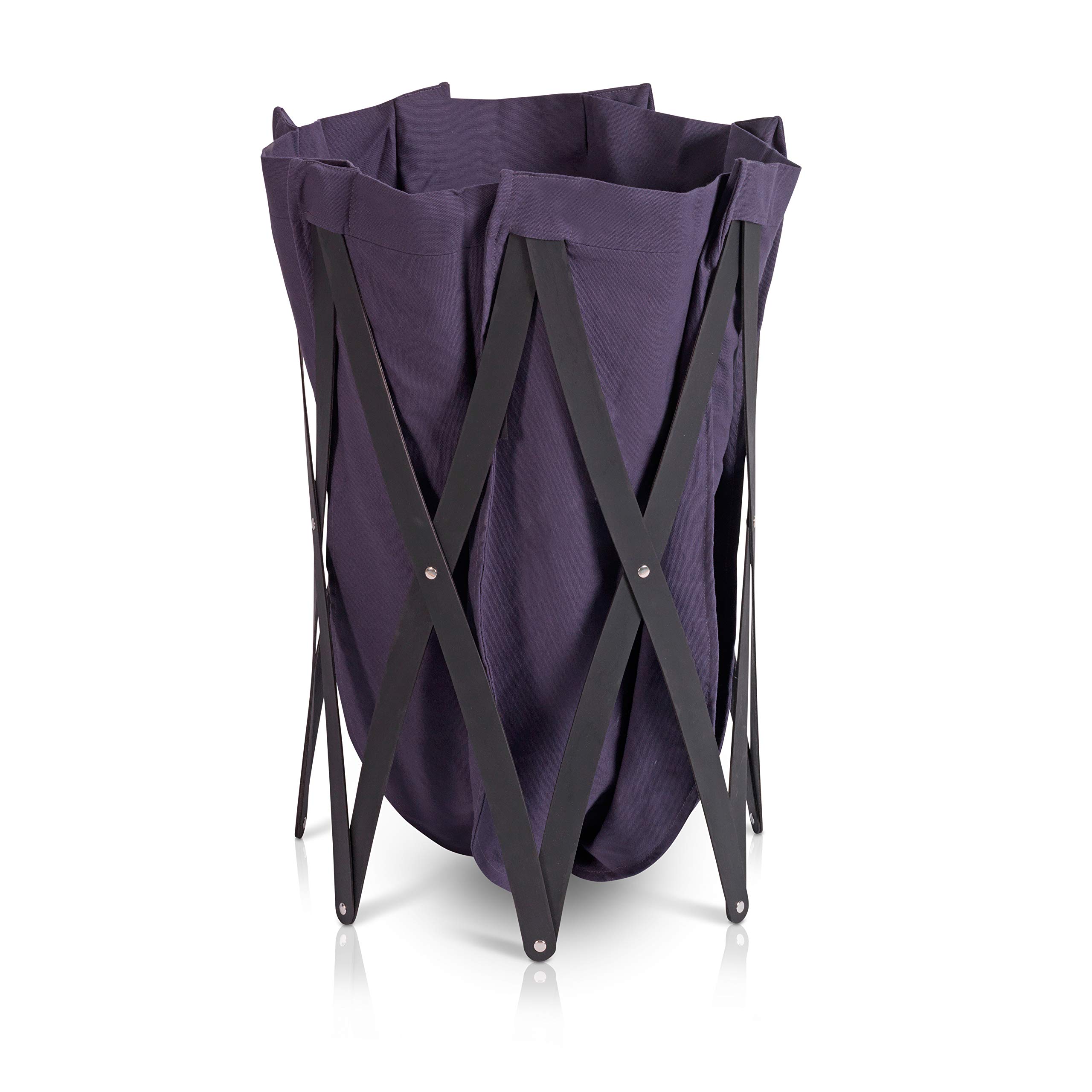 Klein & More Large Laundry Basket with Handles, 150-500 x 74 cm, Gray - Perfect for Bedroom, Bathroom & Laundry Room Organization