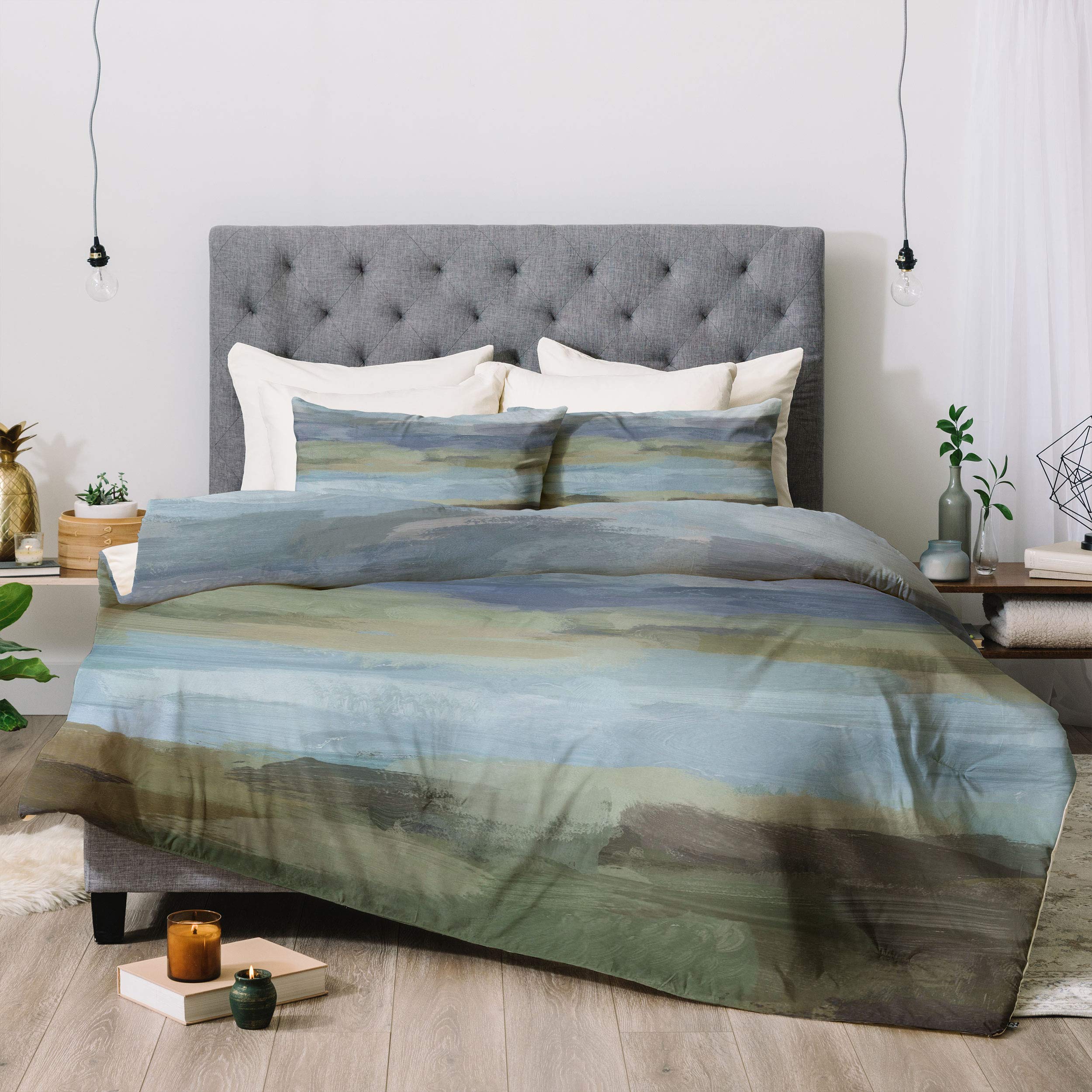 Rachel Elise Summer at The Lake Comforter Set with Pillowcases - Twin Size Green Bedding for Cozy Lakeside Retreats & Summer Bedroom Decor