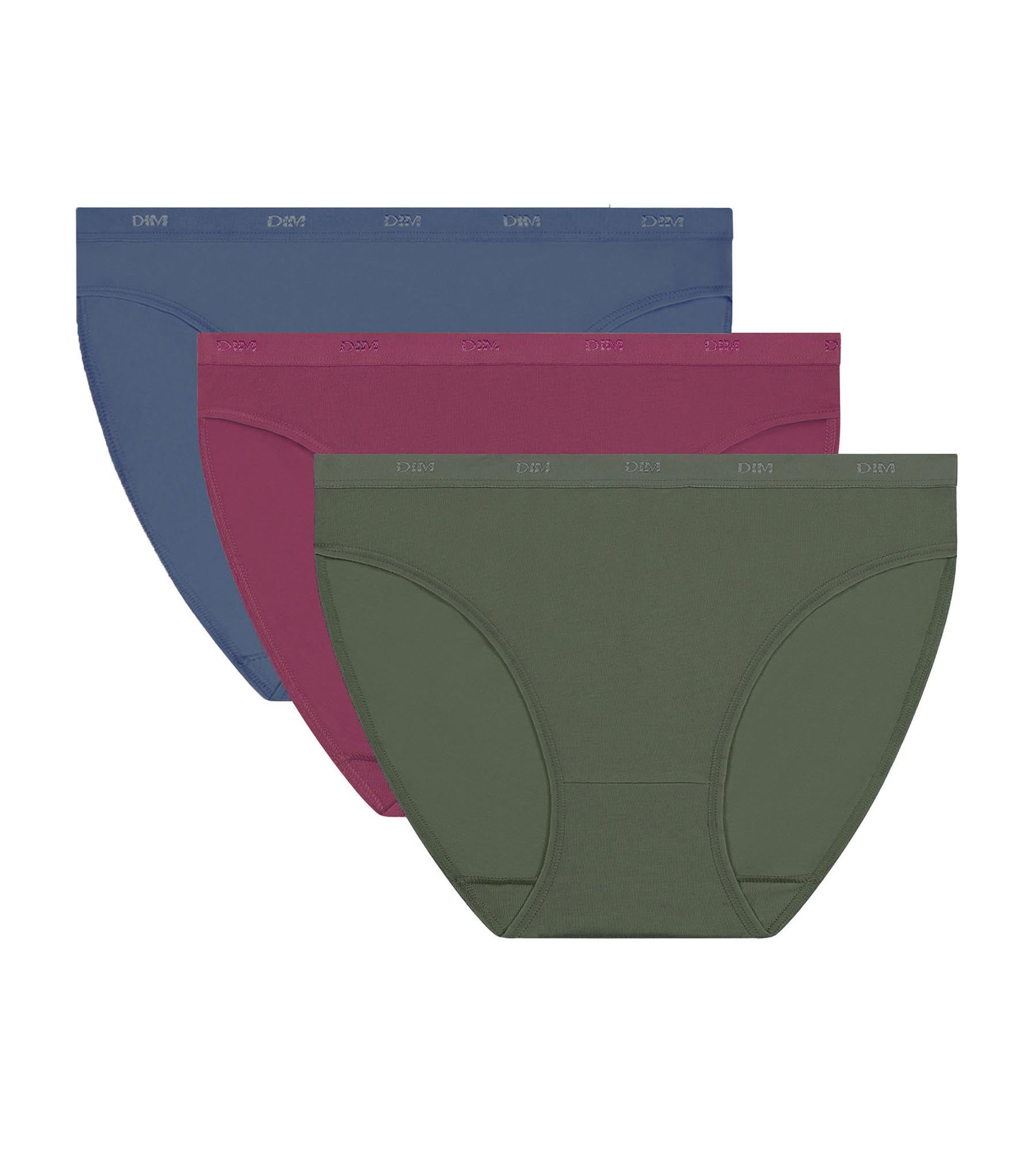3 Pack Stretch Cotton Underwear for Women - Blue, Red, Green - Breathable & Comfortable with Pockets - Eco-Friendly Everyday Wear for Work, Travel & Yoga