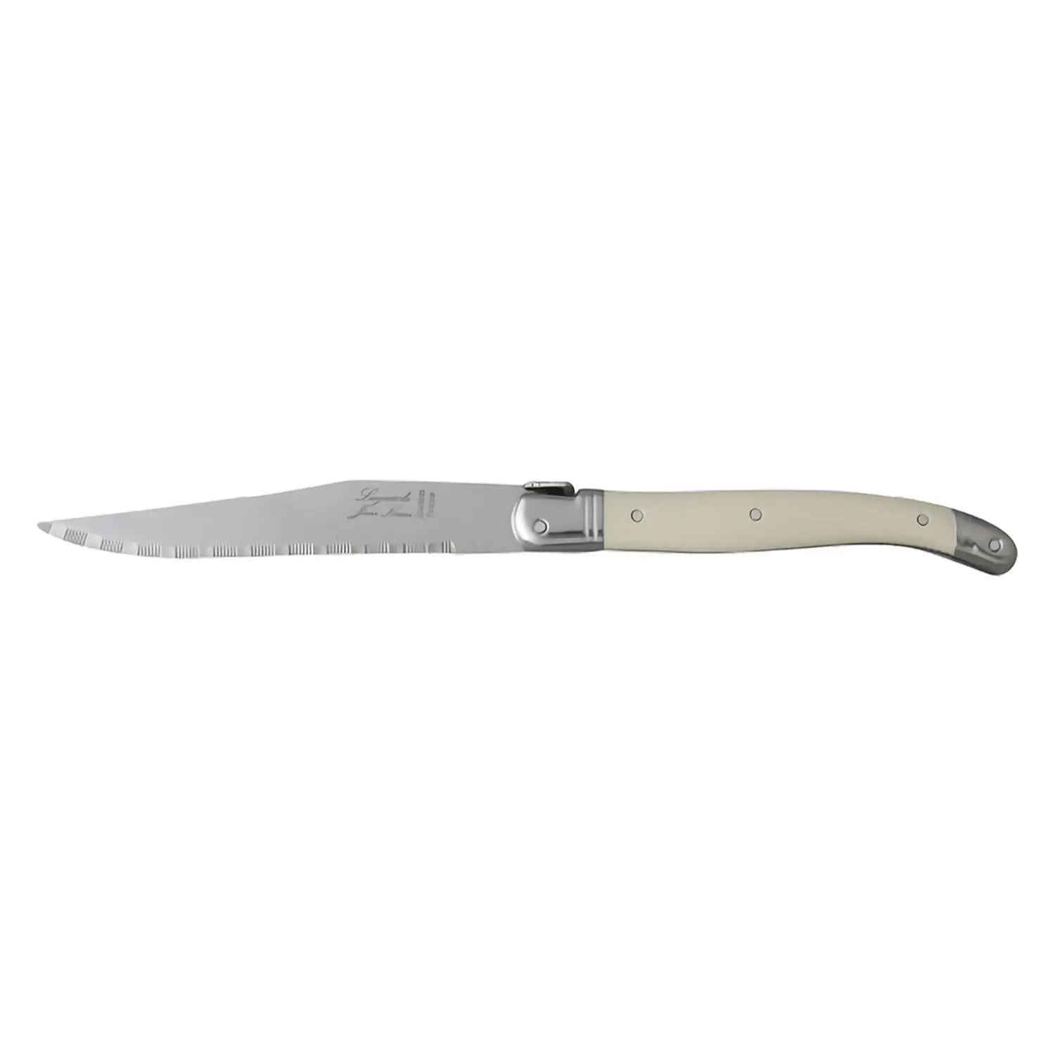 Miranda Style Jean Neron Laguioles Premium Stainless Steel Steak Knives Set - Sharp Steak Cutting Knives for Steakhouse, BBQ, Dinner Party & Home Kitchen Use