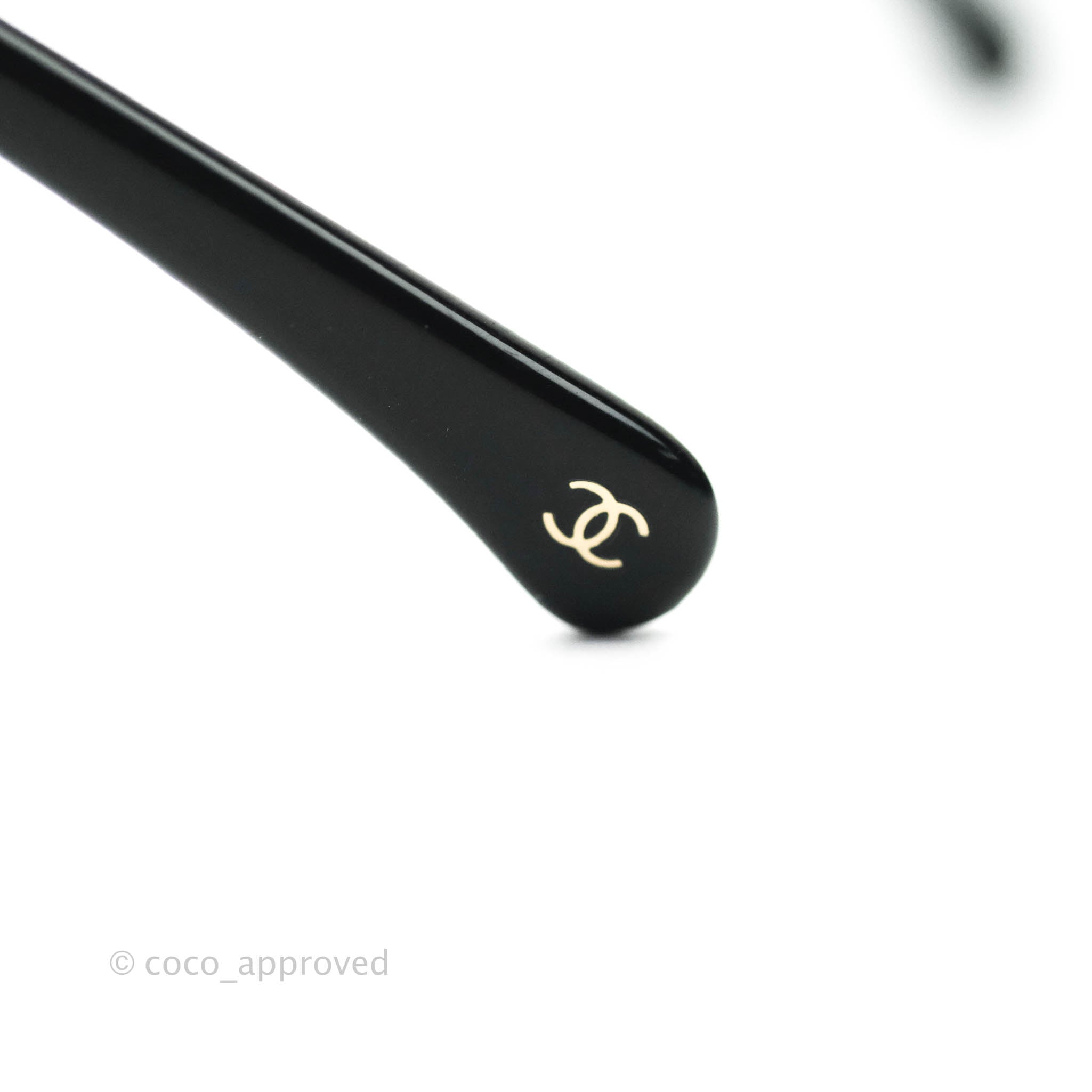 Chanel Square Sunglasses with Gradient Grey Lenses & Gold Chain - Luxury Fashion Sunglasses for Women, Perfect for Beach, Driving & Summer Outfits