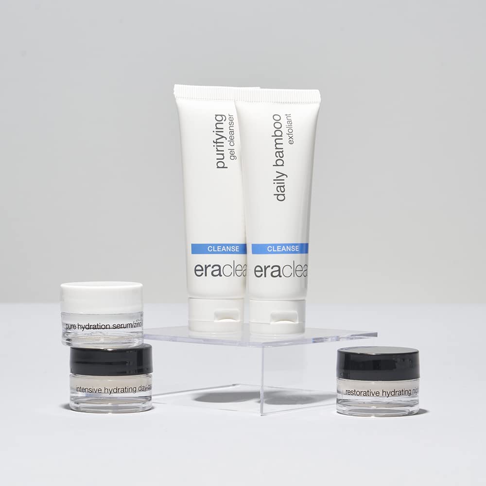 Eraclea Skincare Travel Set - 5 Piece Kit with Face Cleanser, Exfoliant, Soothing Serum, Day & Night Cream | Mini Skincare Gift for Women | Perfect for Travel, Vacation & On-The-Go Skincare Routine