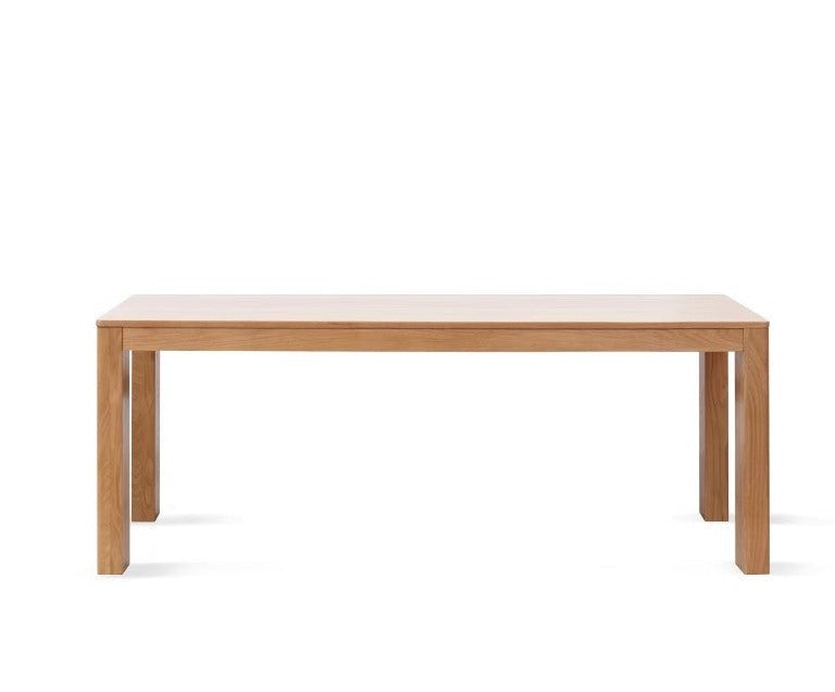 Solid Oak Wood Long Dining Table - 8 Seater Rustic Farmhouse Style for Kitchen & Dining Room - Perfect for Family Gatherings & Dinner Parties