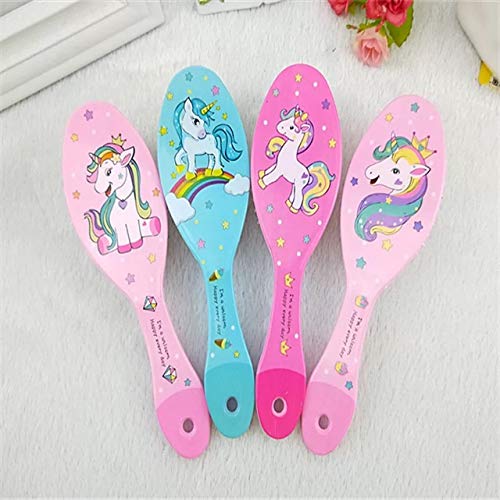 Samvardhan 2-Pack Unicorn Hair Brush - Detangling Paddle Brush with Massage Cushion for Anti-Static & Hair Loss Prevention | Perfect for Kids, Adults & Travel Use