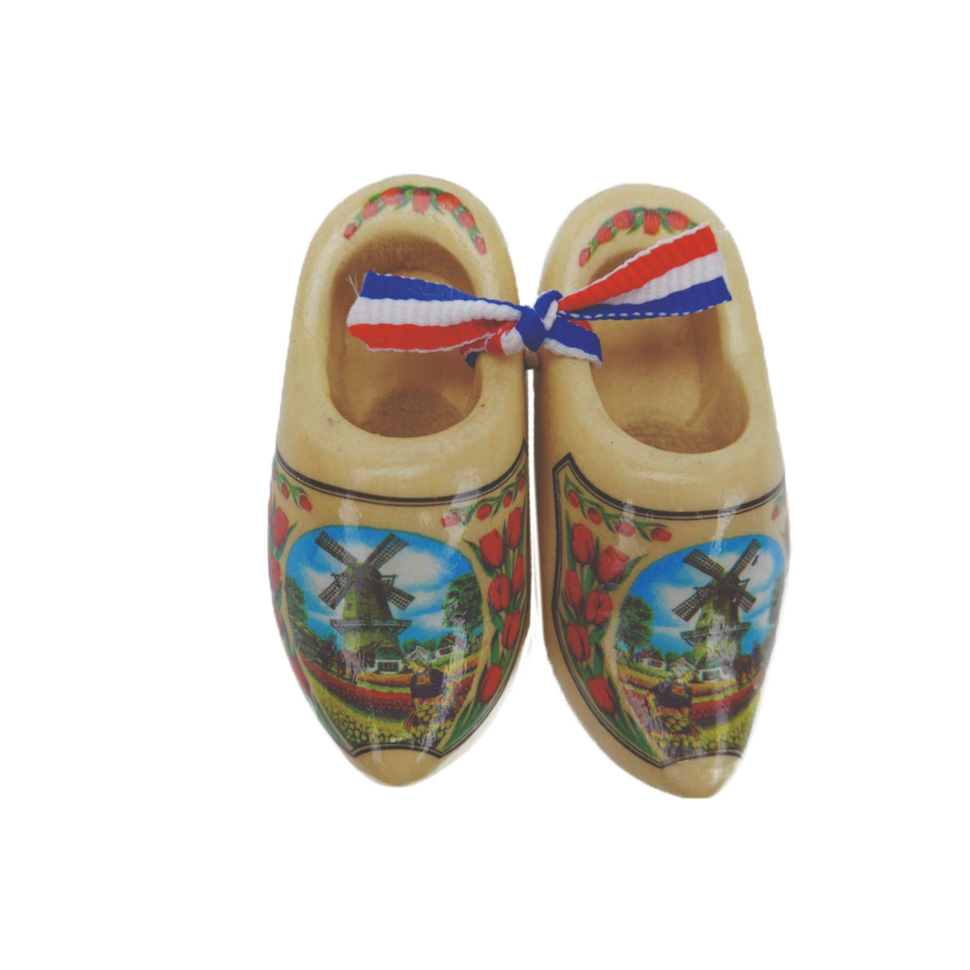 Premium Wooden Magnetic Shoe Clips with Tulip Design (2.5