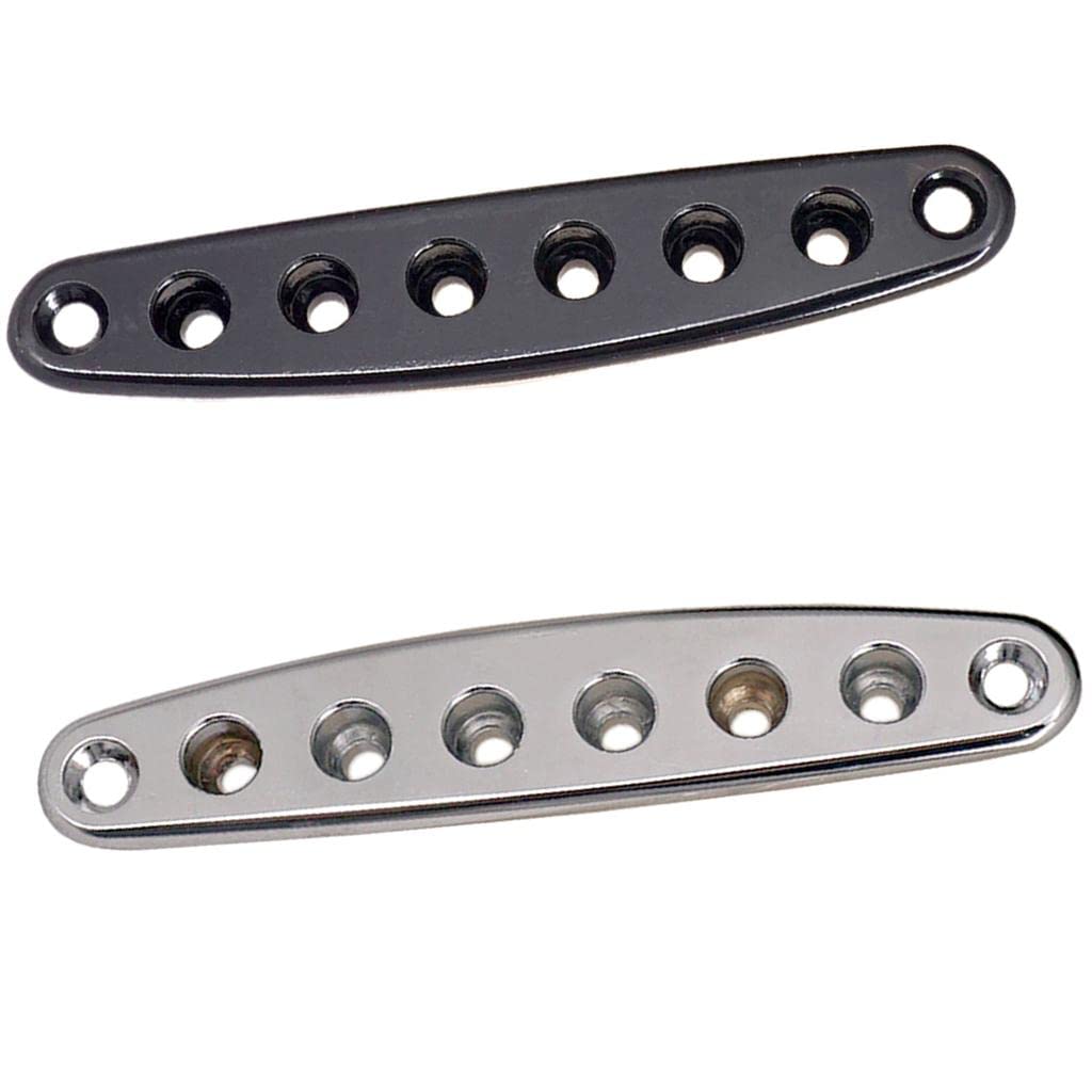 2-Pack Guitar String Thru Body Ferrules - Chrome Plated Brass String Ferrules for Electric Guitar Bridge Replacement & Repair - Perfect for DIY Guitar Maintenance & Upgrades