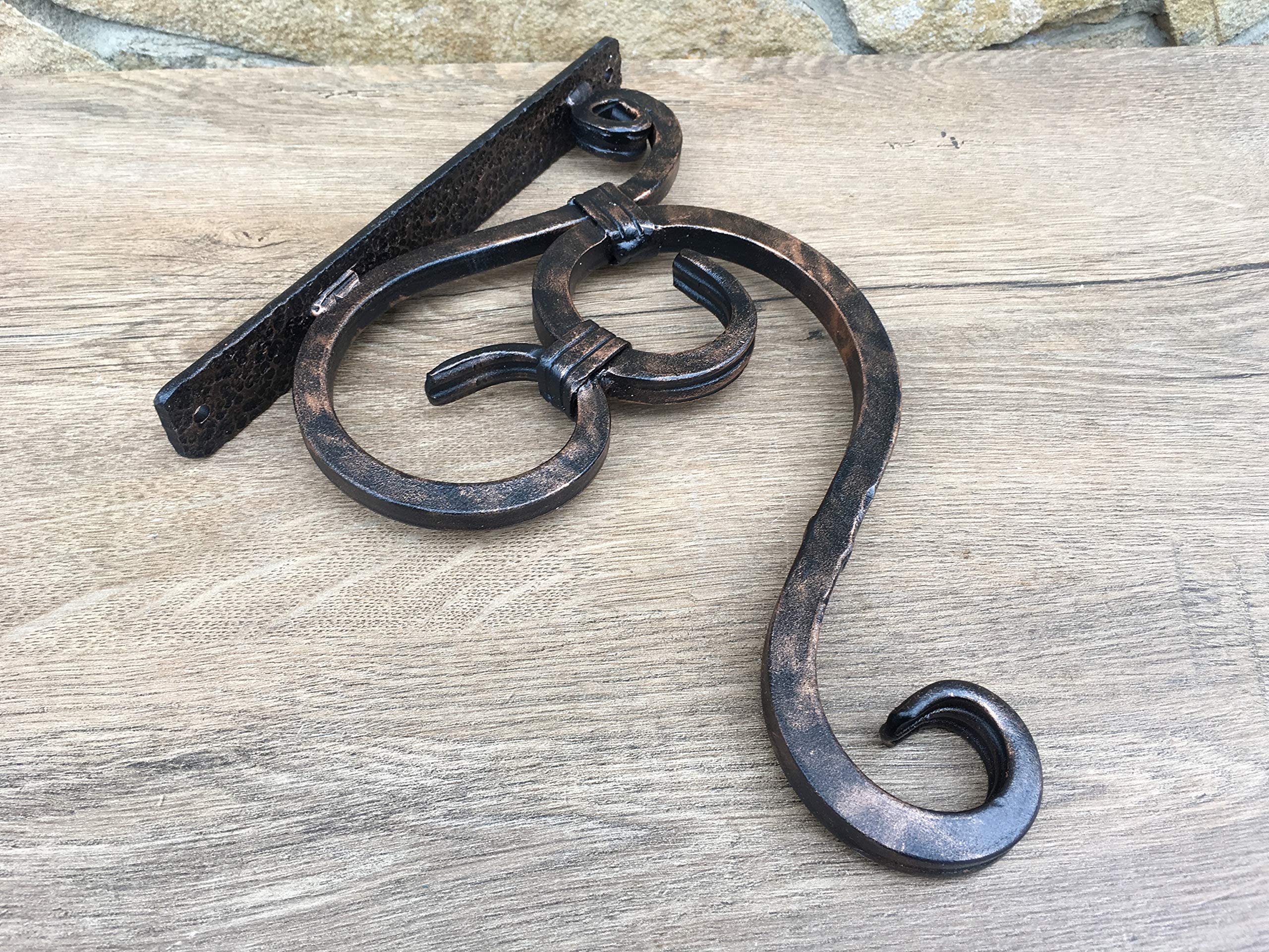 Rustic Iron Plant Hook - Elegant Anniversary Gift for Her - Wall Mounted Plant Hanger for Indoor/Outdoor Flower Pots - Perfect for Home Decor, Garden, Balcony & Patio