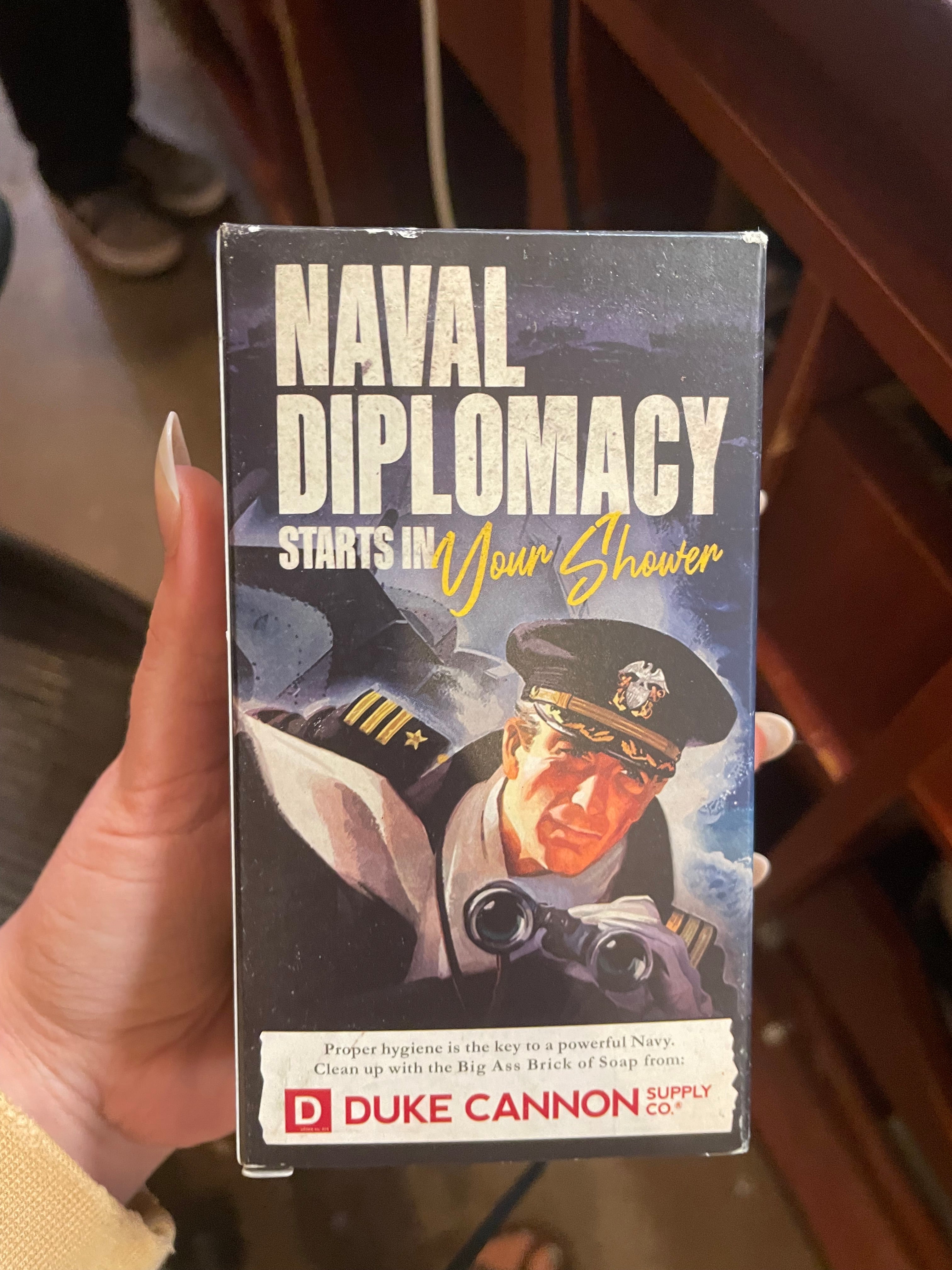 Duke Cannon Naval Diplomacy Soap Bar for Men - Military Grade, Long Lasting Scent, 10oz - Perfect for Shower, Gym & Travel