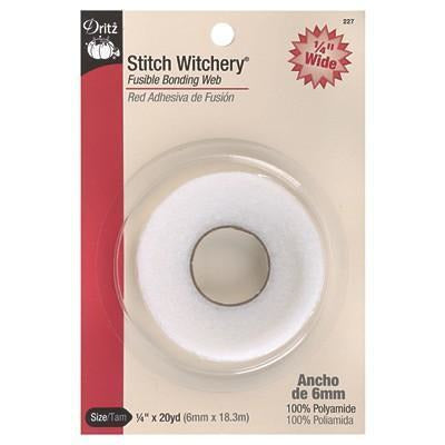 DRITZ Stitch Witchery Fusible Bonding Web - Permanent Fabric Adhesive for Hemming & Sewing (Various Sizes) | Ideal for DIY Clothing Repairs, Quilting & Craft Projects