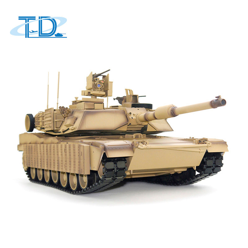 1/16 Tongde RC Infrared Battle Tank M1A2 Abrams BB Shooting with Barrel Recoil - Electric Military Tank Toy for Kids & Adults - US Stock - Perfect for War Games, Collecting & Outdoor Play