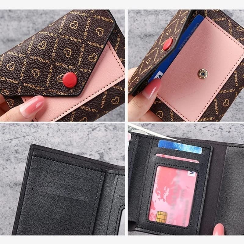 Women's Small Wallet - Slim RFID Blocking Zipper Coin Purse & Credit Card Holder (12x9cm) - Perfect for Travel, Everyday Use & Minimalist Style (Color A)