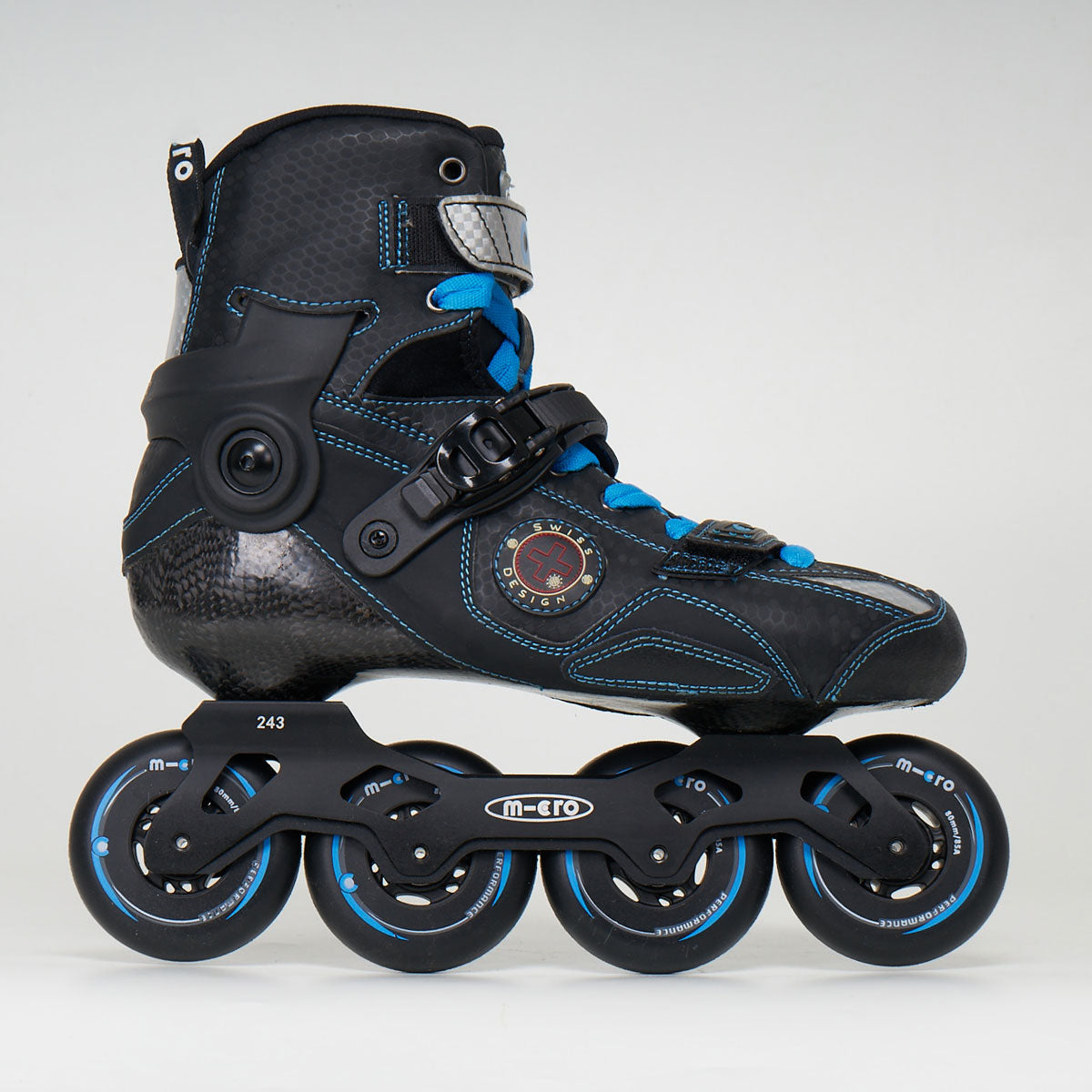 Micro Delta Unisex Black Inline Skates for Adults & Teens - Perfect for Fitness, Recreation & Outdoor Skating