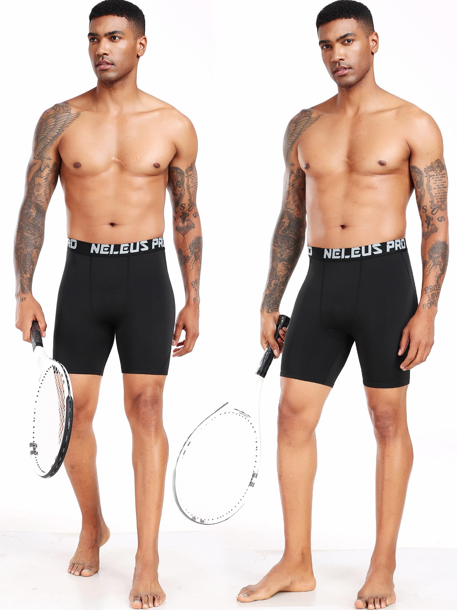 NELEUS Men's 3-Pack or 6-Pack Compression Shorts - Breathable Spandex Workout Shorts for Running, Gym, Training & Sports - Moisture-Wicking Performance Baselayer Underwear for Active Lifestyles