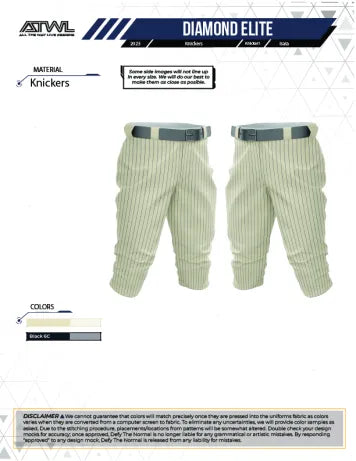 Diamond Elite Cream Pinstripes Full Dye Knicker Pants for Women - Premium Athletic Performance & Comfort | Perfect for Yoga, Running & Casual Wear