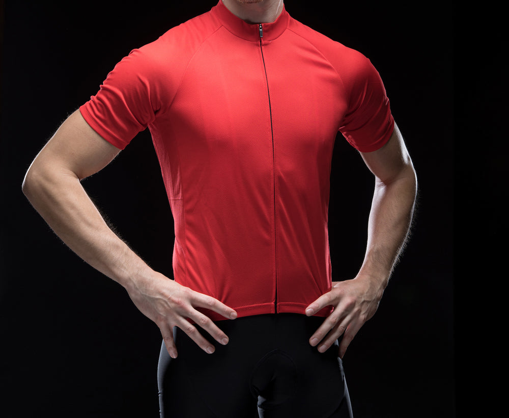 Ride Fit Cycling Jersey - Breathable & Moisture-Wicking Red Bike Shirt for Men & Women | Perfect for Road Biking, Mountain Cycling & Outdoor Sports