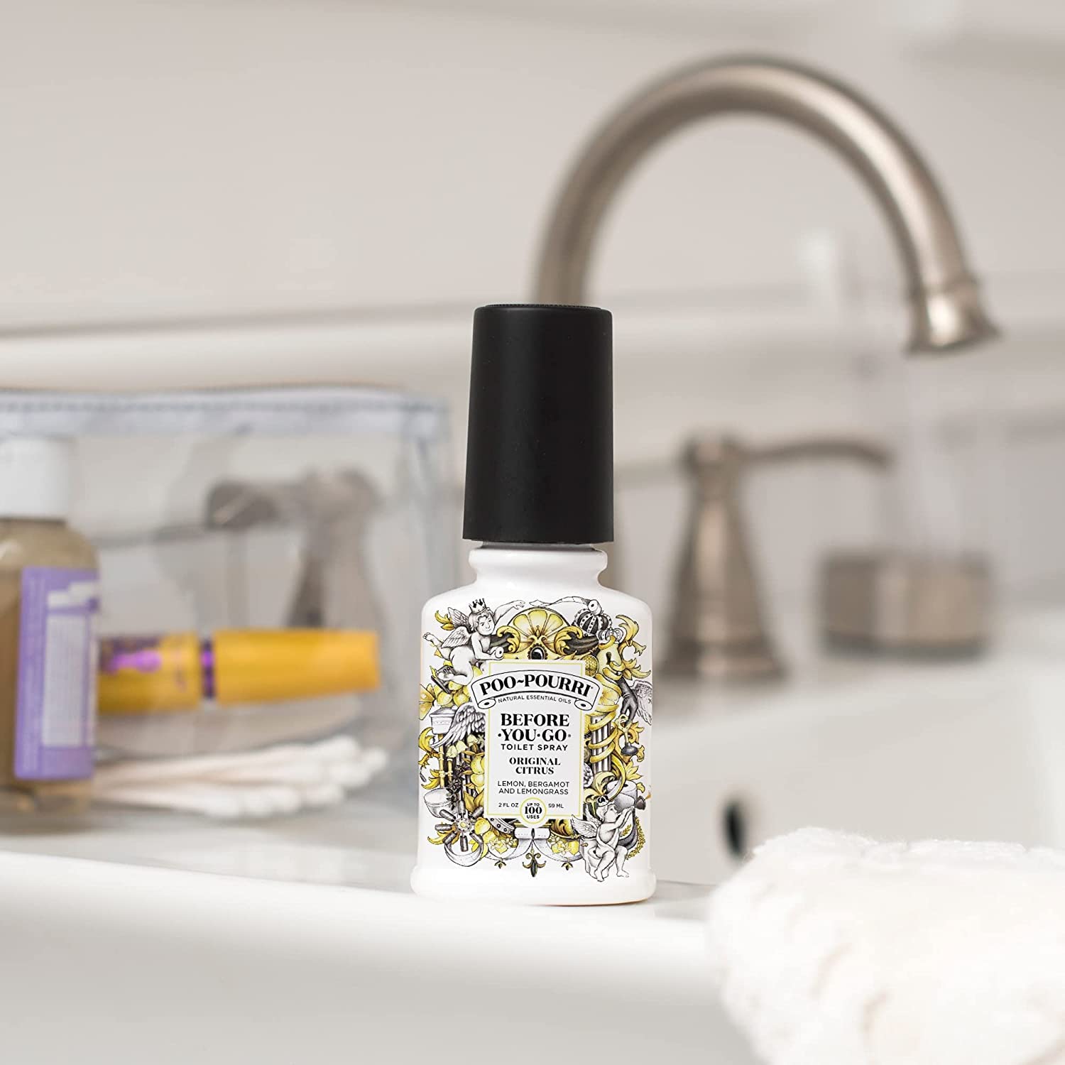 Poo-Pourri Before-You-Go Toilet Spray Bundle - Original Citrus Scent (2oz + 1oz Travel Size) with Lemon, Bergamot & Lemongrass | Bathroom Odor Eliminator for Home & Travel Use