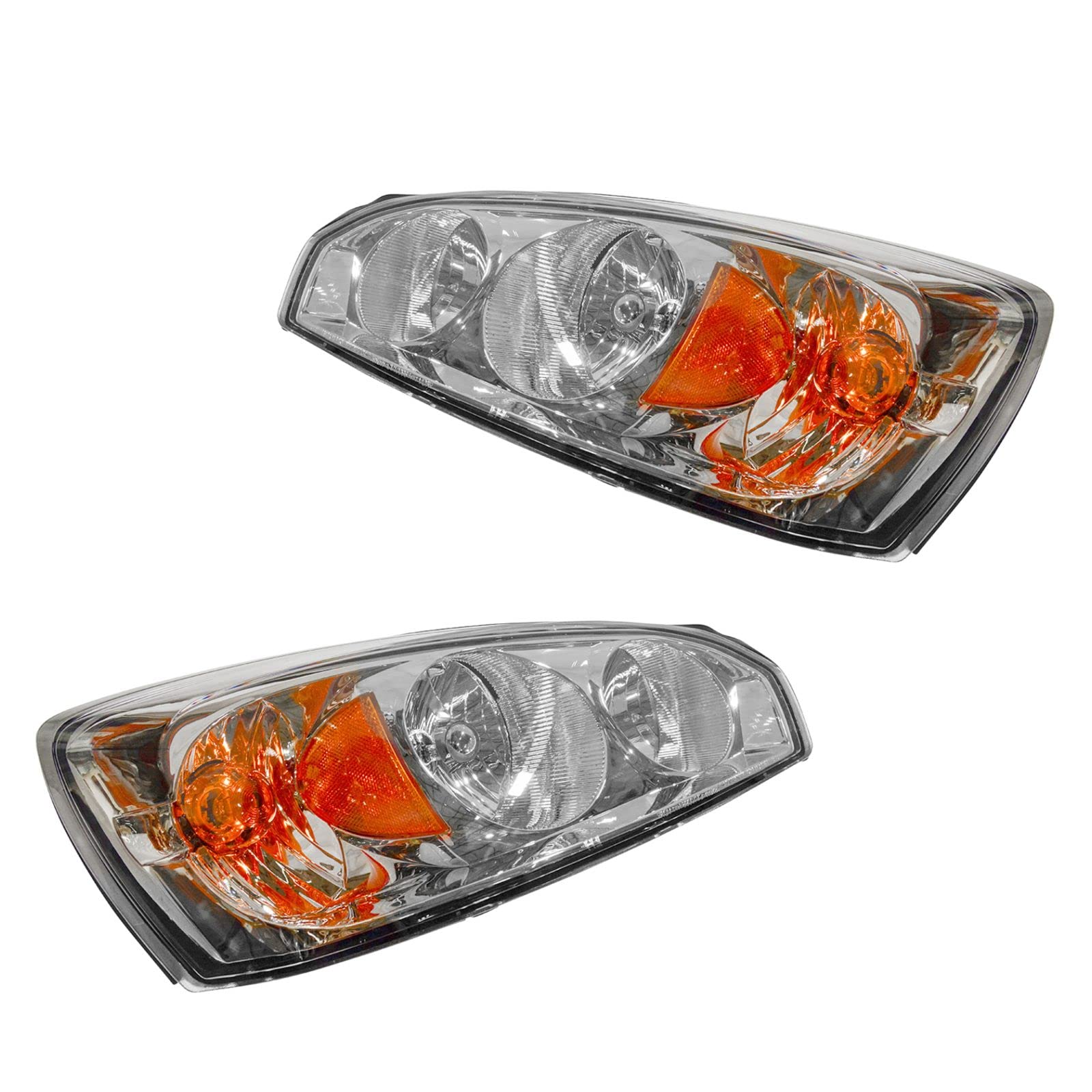 2004-2008 Chevrolet Malibu Headlight Assembly Set - Driver & Passenger Side Replacement (GM2502235 & GM2503235 Compatible) - Perfect for Night Driving & Foggy Conditions