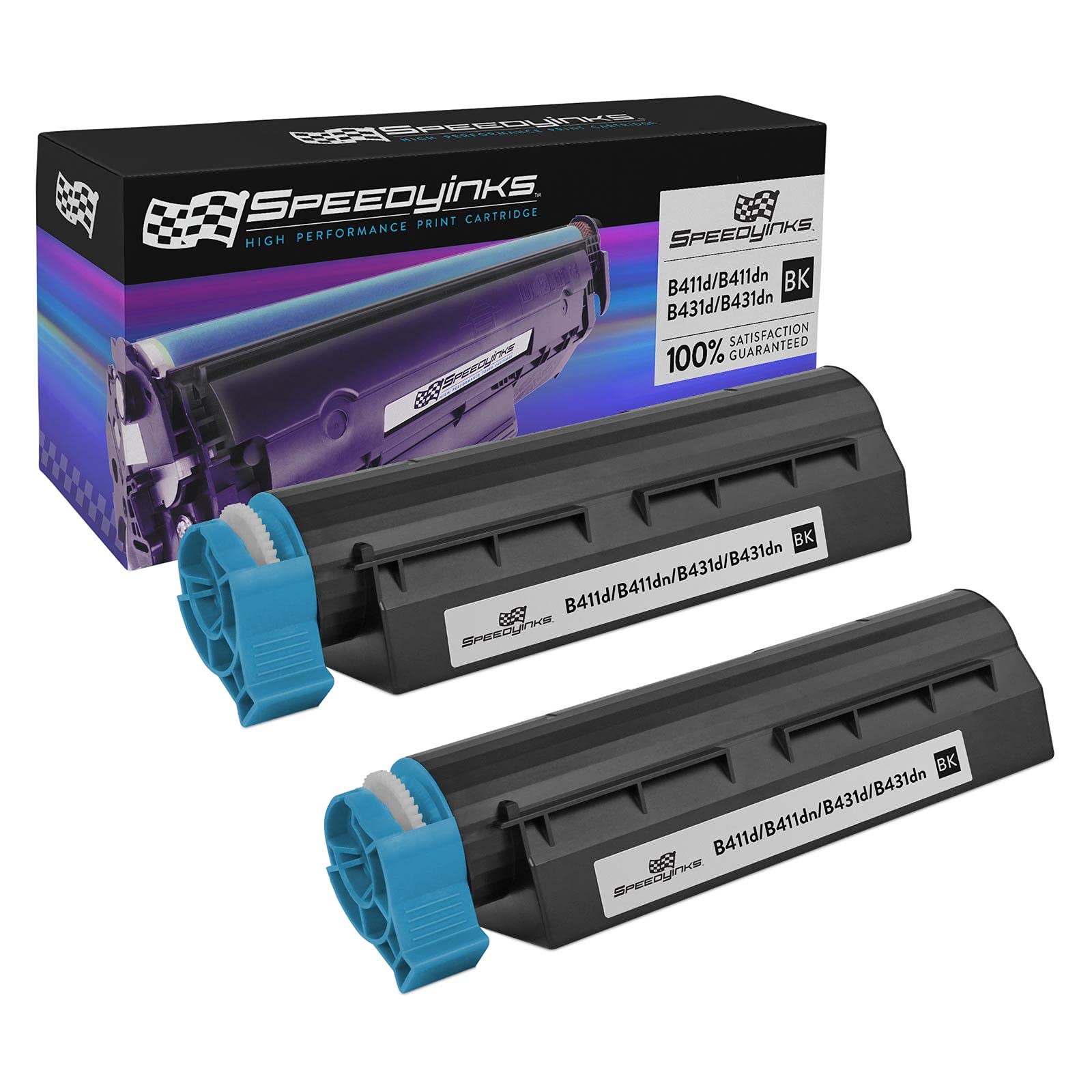 SPEEDYINKS Compatible Toner Cartridge Replacement for Okidata 44574701 (Black, 2-Pack) - Works with Okidata MB Series MB461 MFP Printer | High-Quality Printing for Office & Home Use