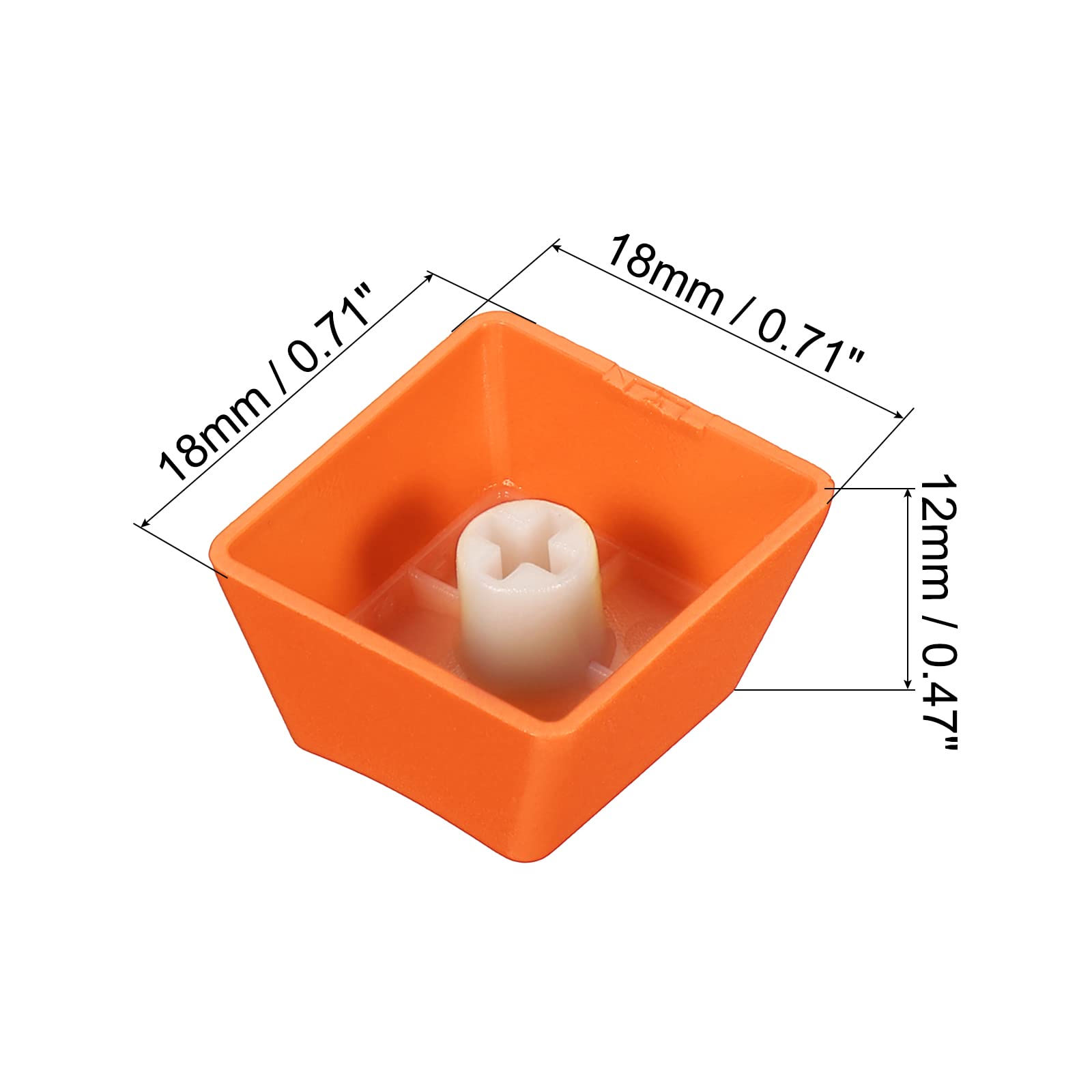 PATIKIL ABS Translucent Mechanical Keyboard Keycaps - Universal Replacement for 68/84/87/104 Keys (Orange) - Perfect for Gaming, Typing & Office Work