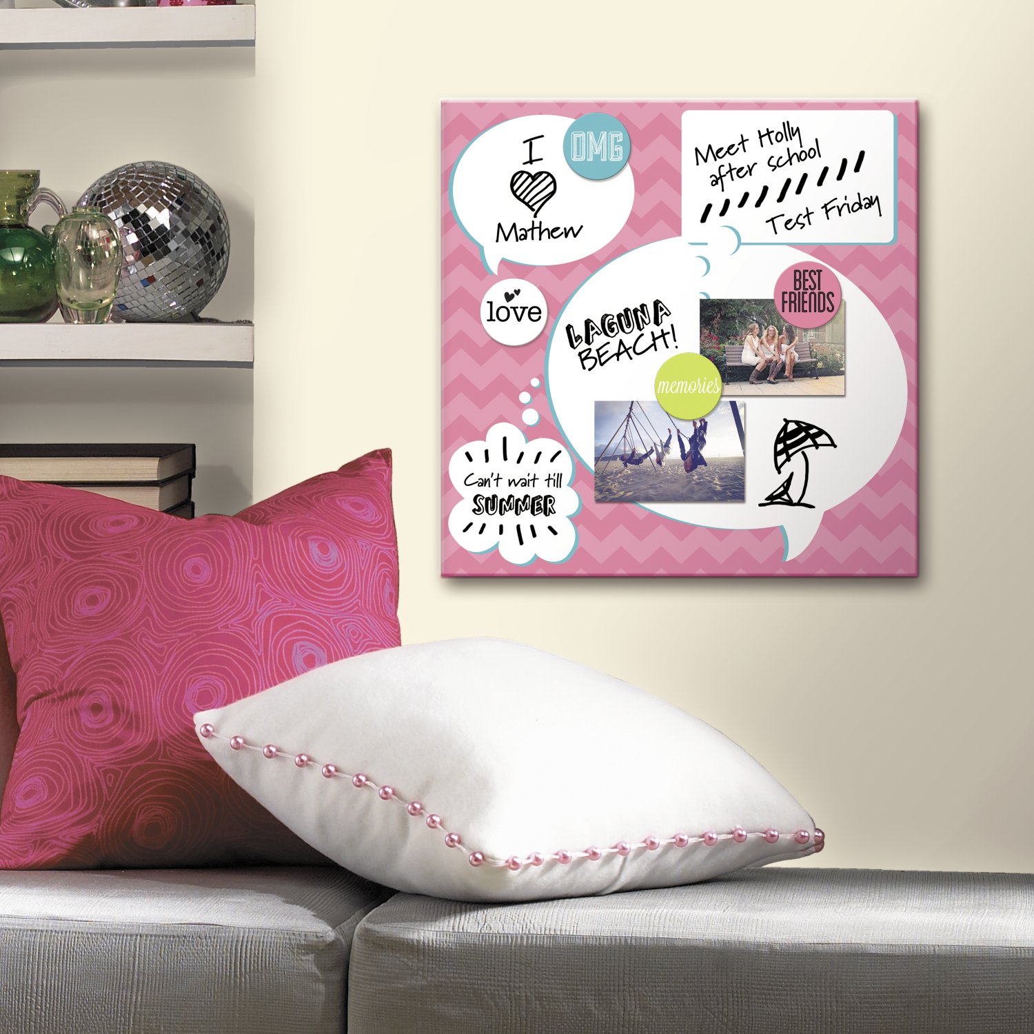 RoomMates CNV8092SQ Thought Bubble Canvas Wall Art - 13.75
