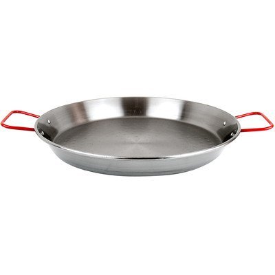 17-Inch Carbon Steel Paella Pan - Authentic Spanish Cookware for 10 Servings - Perfect for Outdoor Cooking, Family Gatherings & BBQ Parties