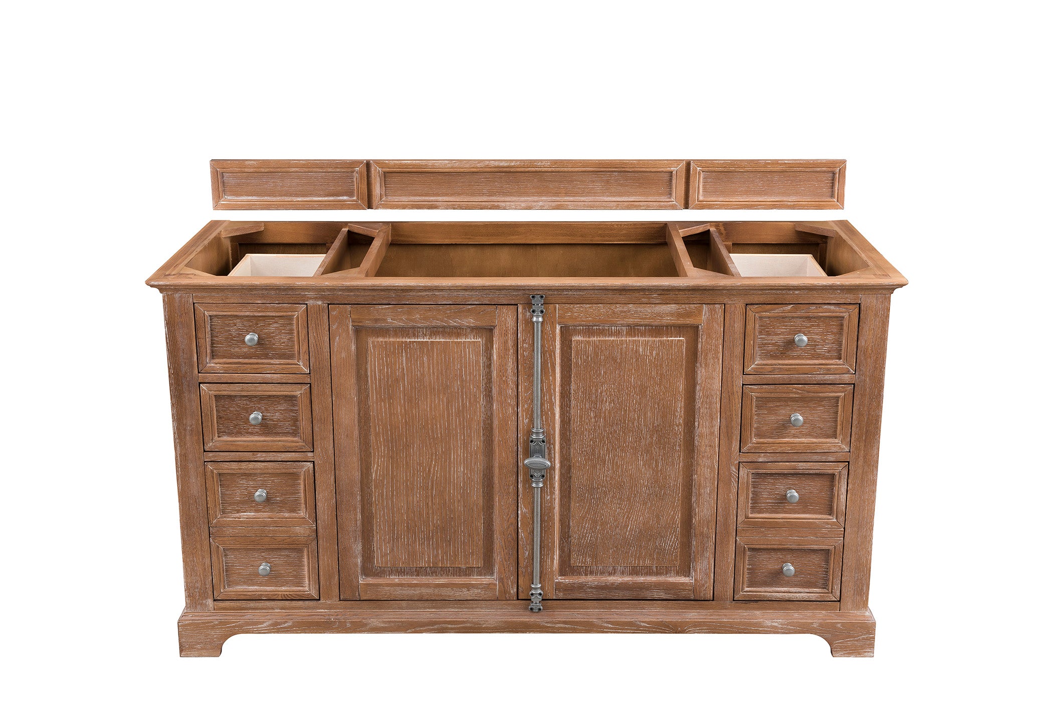 Providence 60 Inch Single Vanity Cabinet in Driftwood Finish - Modern Bathroom Storage with Sink Base for Home & Apartment Renovation