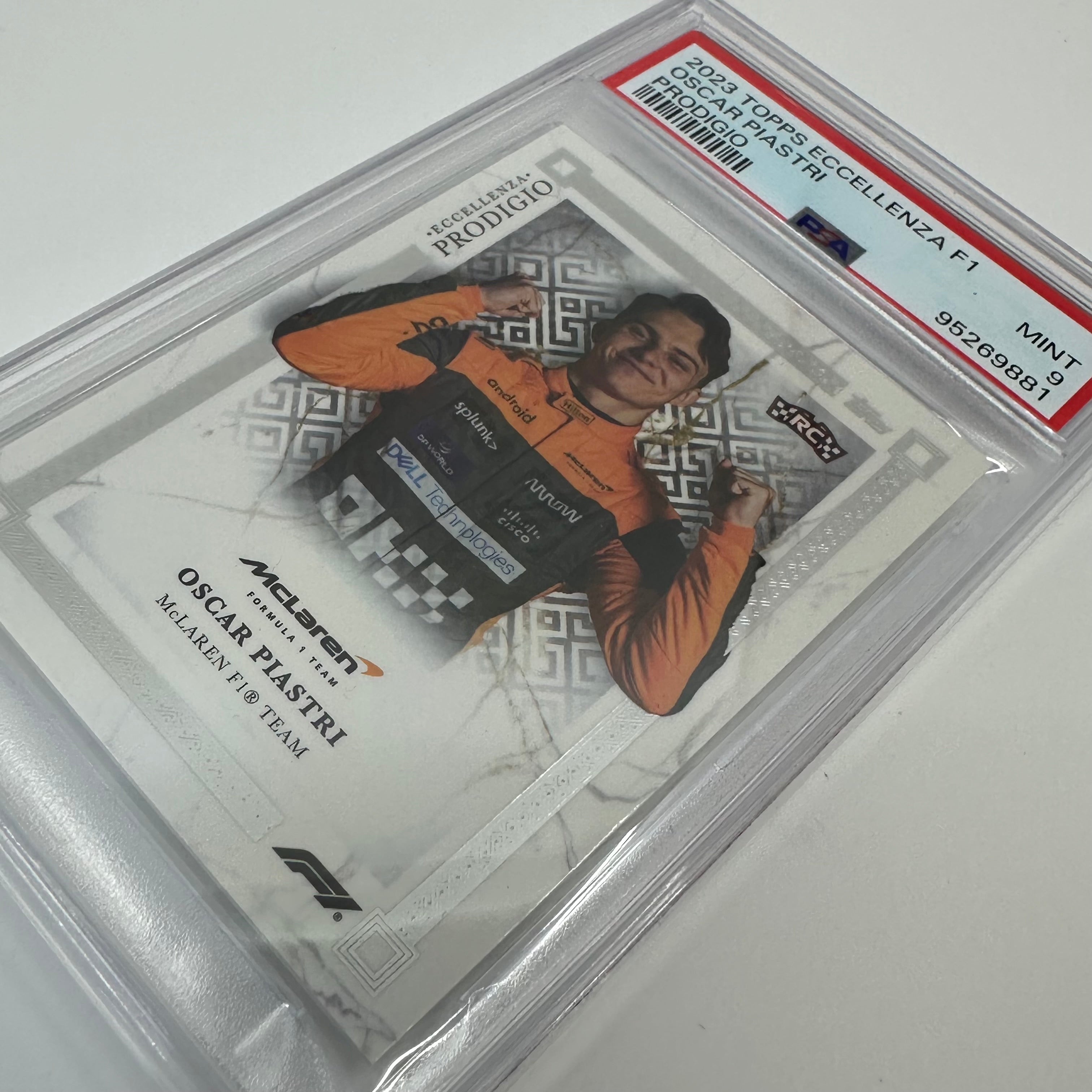 PSA 9 Graded Oscar Piastri Rookie Card RC - 2023 Topps Eccellenza F1 Prodigio Racing Collectible - Perfect for F1 Memorabilia Collections & Motorsport Fans Display