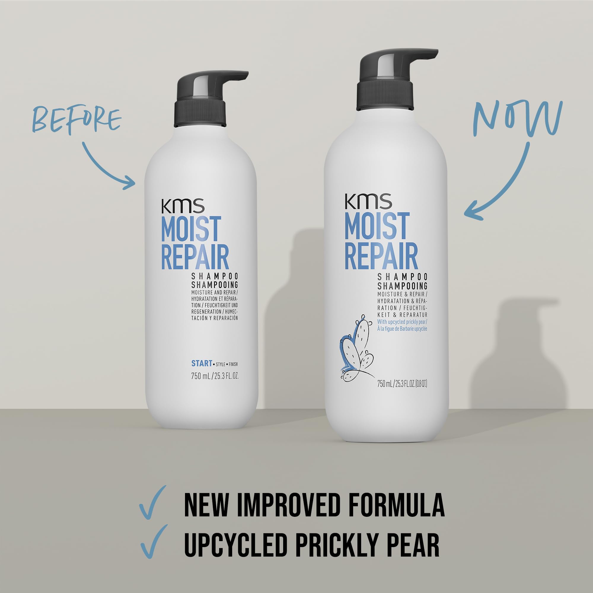 KMS Moistrepair Shampoo - Hydrating & Repairing Hair Care for Dry, Damaged Hair | Salon-Quality Moisturizing Shampoo for Daily Use at Home
