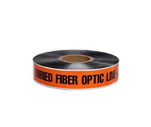 NMC DT3 OFBO Detectable Underground Warning Tape - 3 Inch x 1000 ft, Caution Fiber Optic Line Below | Ideal for Construction Sites, Utility Marking & Underground Cable Protection