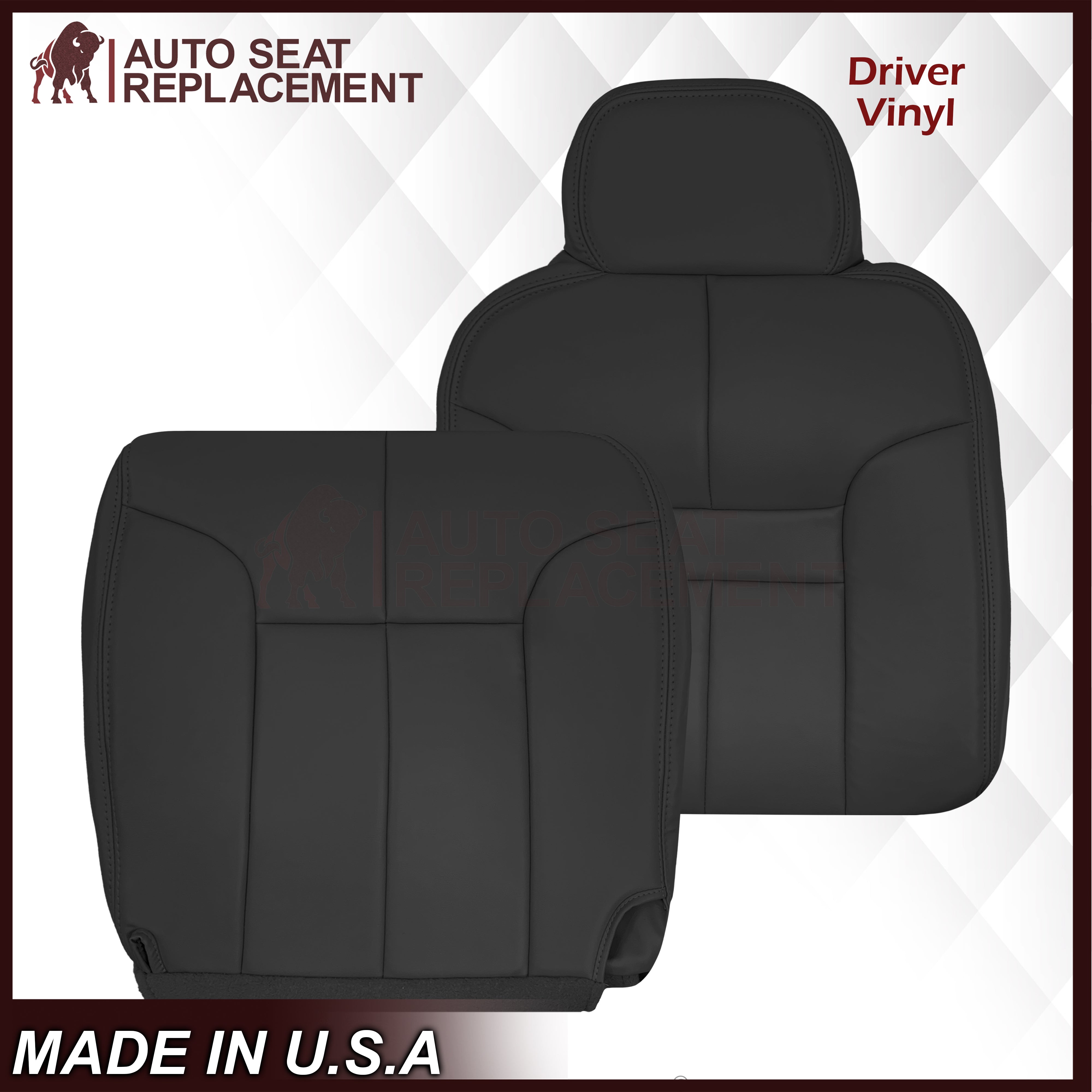 1994-1997 Dodge Ram Laramie SLT 1500/2500/3500 Black Seat Covers - Custom Fit Truck Seat Protectors for Comfort & Durability | Perfect for Work Trucks, Off-Roading & Daily Commutes
