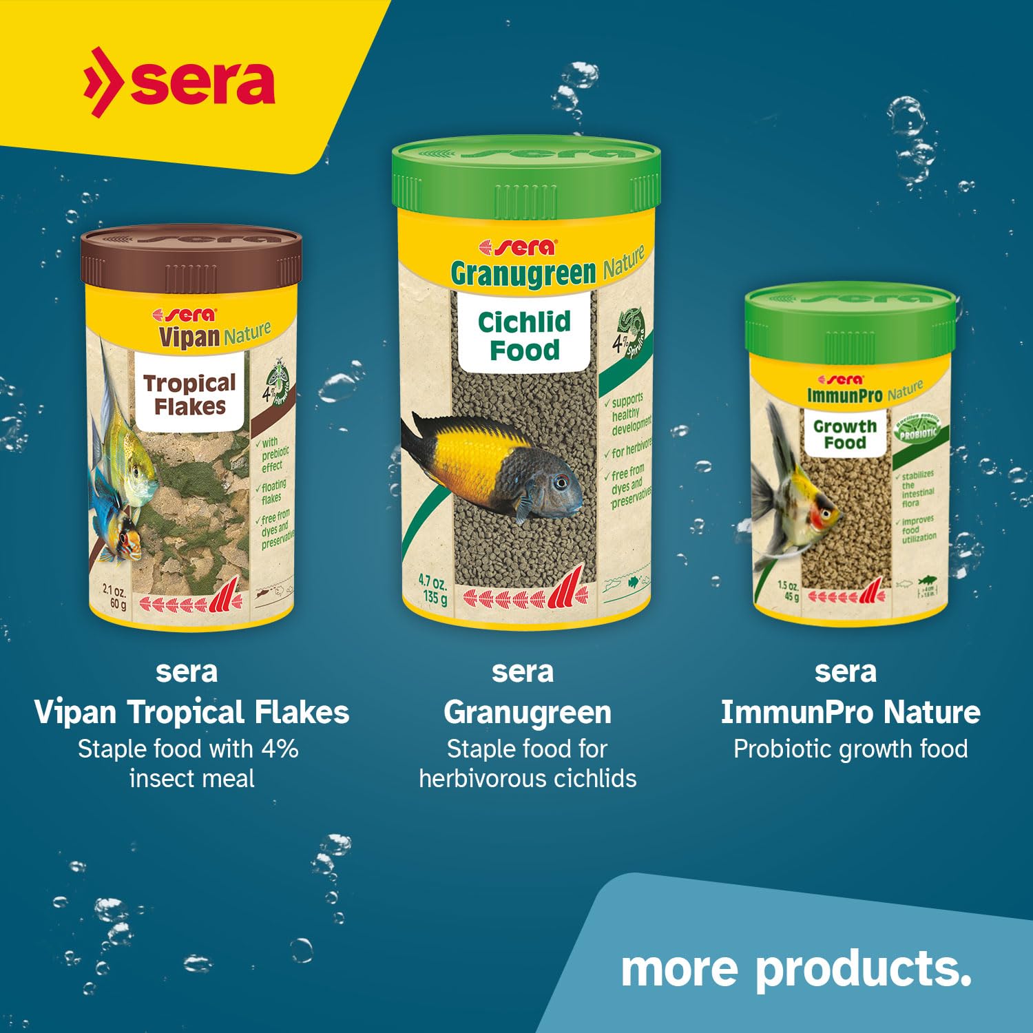 Sera O-Nip Nature 265 Tabs 8.45 oz - Complete Fish Food for All Tropical & Ornamental Fish | High Protein Sinking Pellets with Bloodworms, Krill & Tubifex | No Artificial Dyes or Preservatives | Sticks to Aquarium Glass - Perfect for Feeding Community Tanks, Goldfish, Cichlids & Bottom Feeders