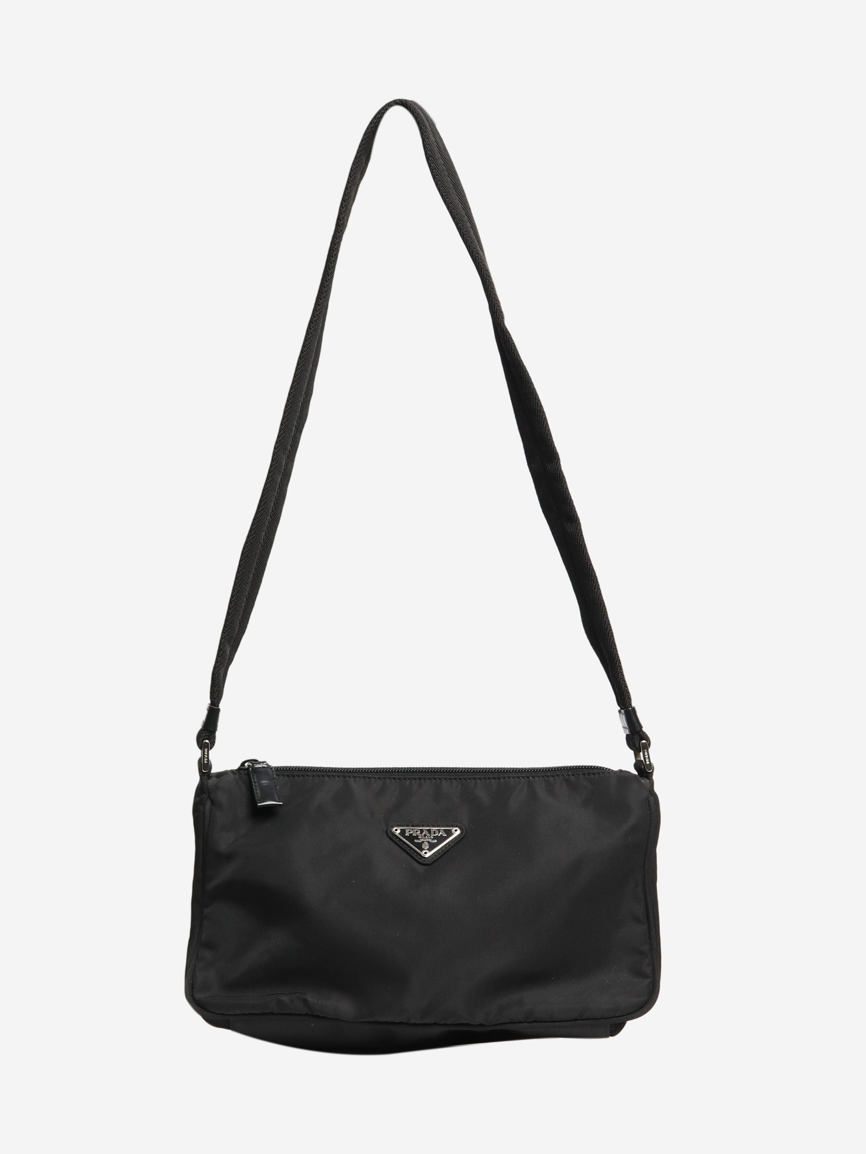 Stylish Black Nylon Shoulder Bag for Women & Men - Lightweight Durable Crossbody Purse - Perfect for Travel, Work, Gym & Everyday Use