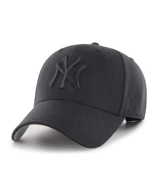 47 Brand New York Yankees MVP Adjustable Baseball Cap - Black, Adjustable Snapback Hat for Men & Women, Perfect for Baseball Games, Outdoor Sports & Casual Wear